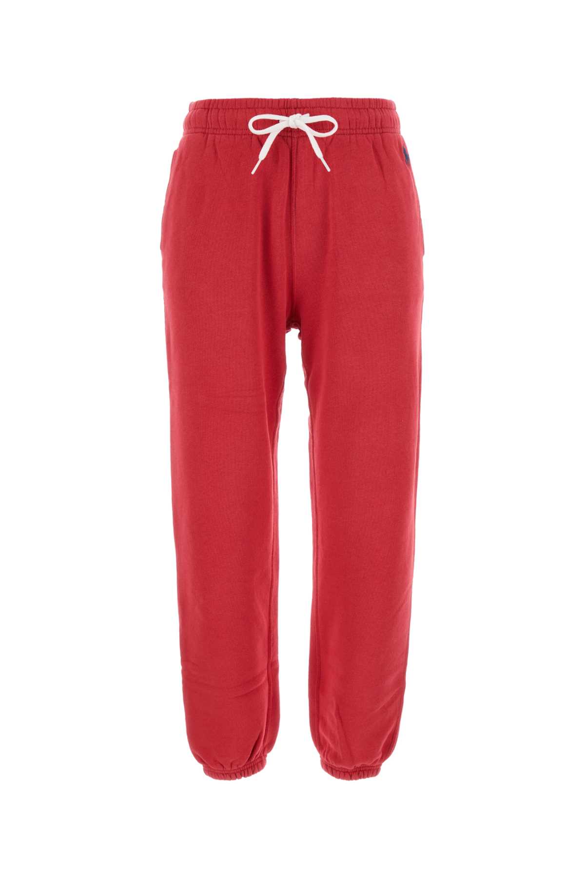POLO RALPH LAUREN RED COTTON BLEND JOGGERS