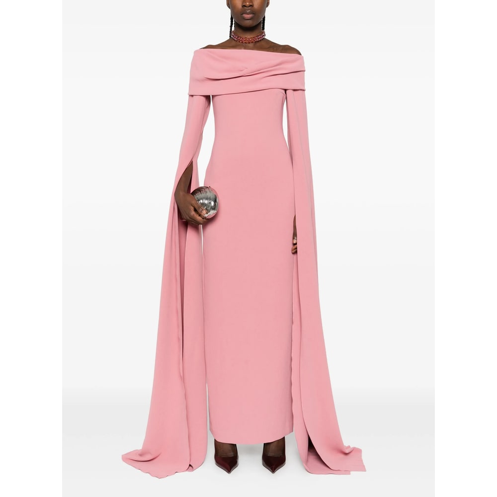 Solace London Nuri Midi Dress In Pink