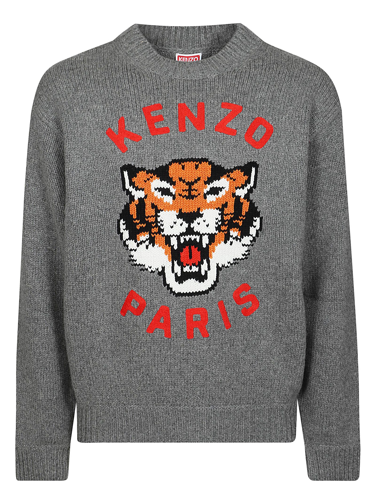 Shop Kenzo Rws Lucky Tiger Sweater In Ardoise