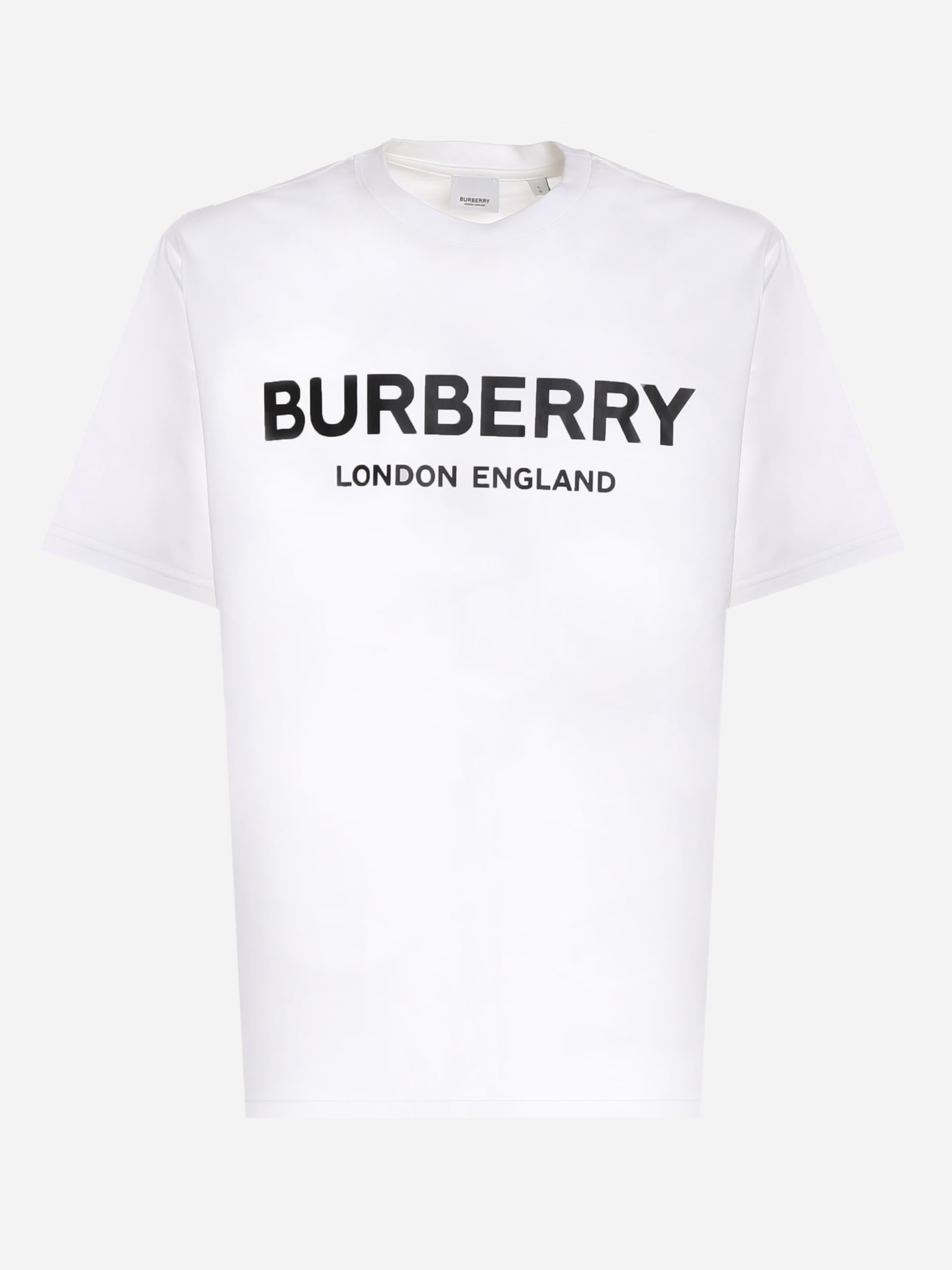 Burberry Logo Print Cotton Jersey T-shirt In White | ModeSens
