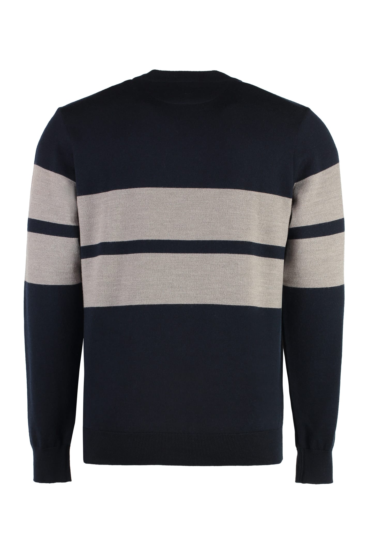 Shop Paul&amp;shark Virgin Wool Crew-neck Sweater In Blue