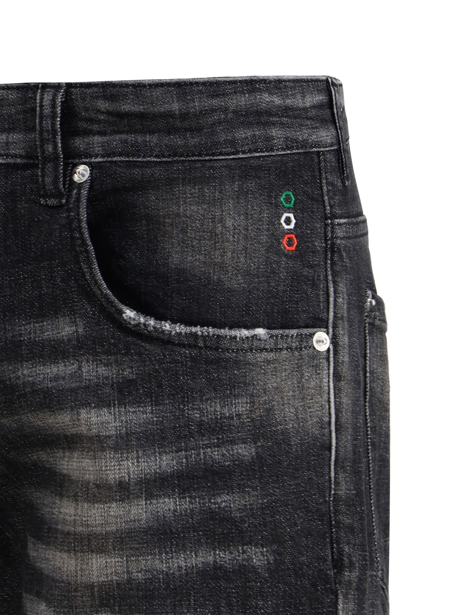 Philipp Plein Denim Skinny Fit Hexagon Jeans