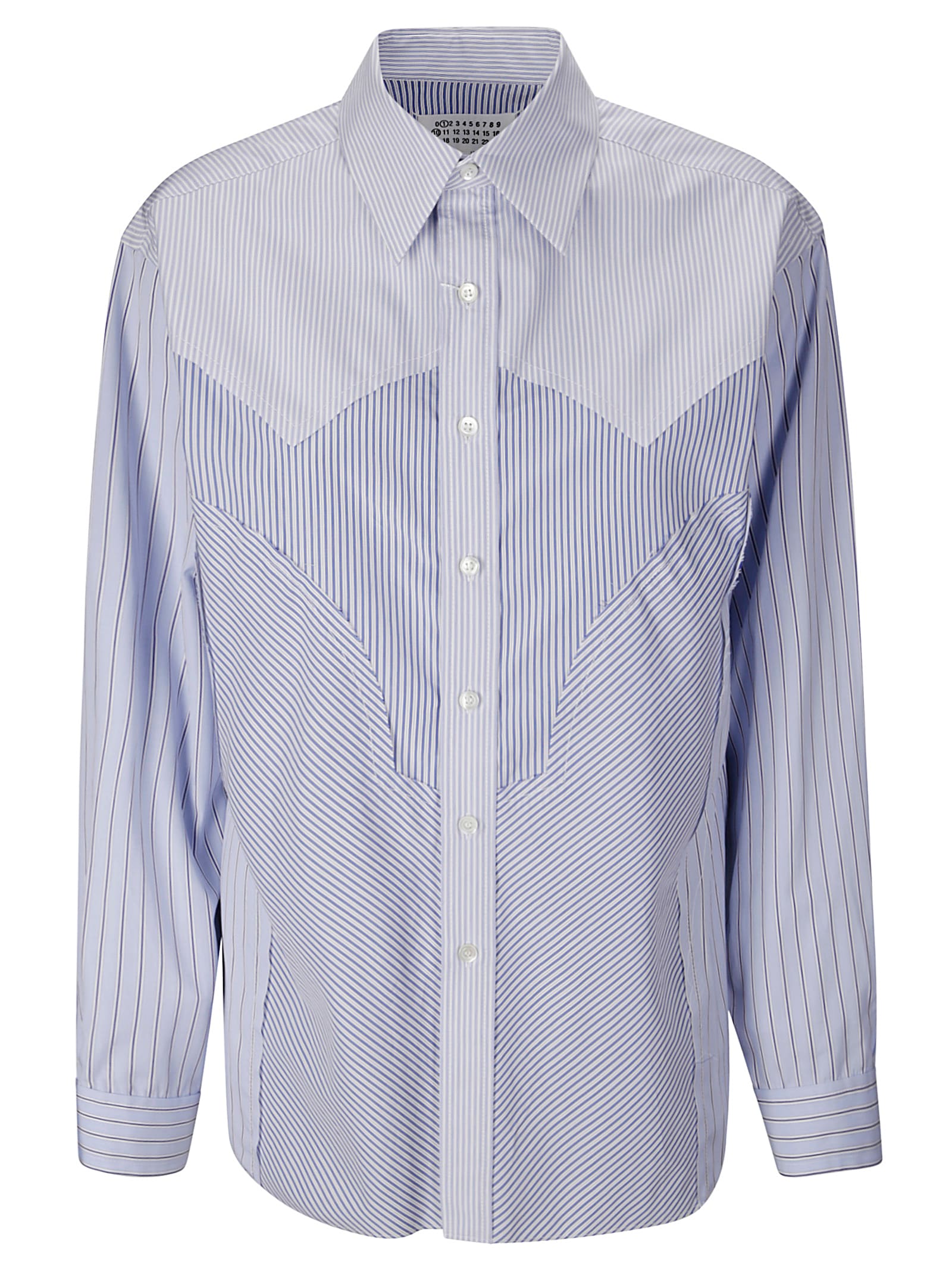 Shop Maison Margiela Long-sleeve Shirt In Blue