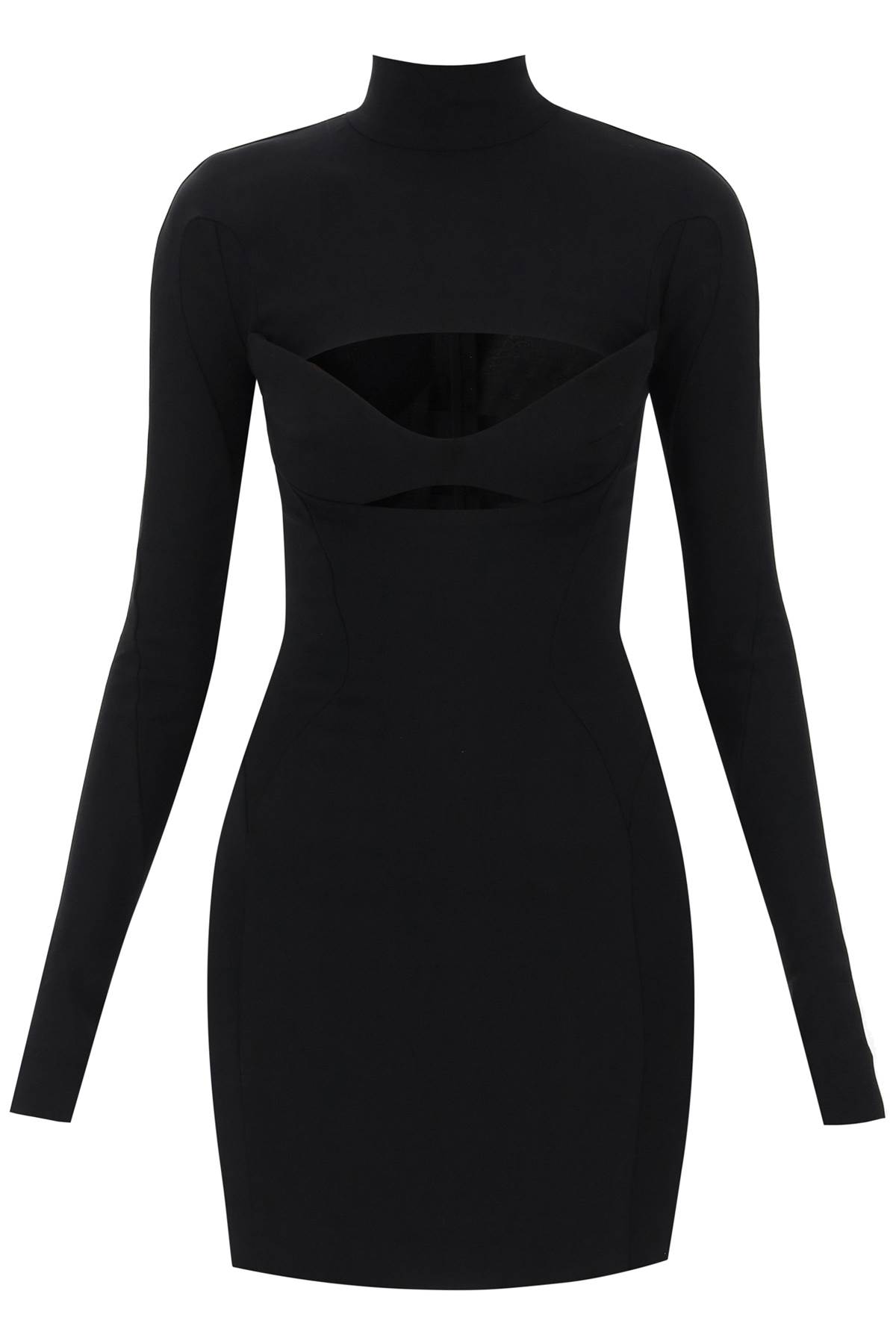 Shop Mugler Cut-out Bust Mini Dress In Black (black)
