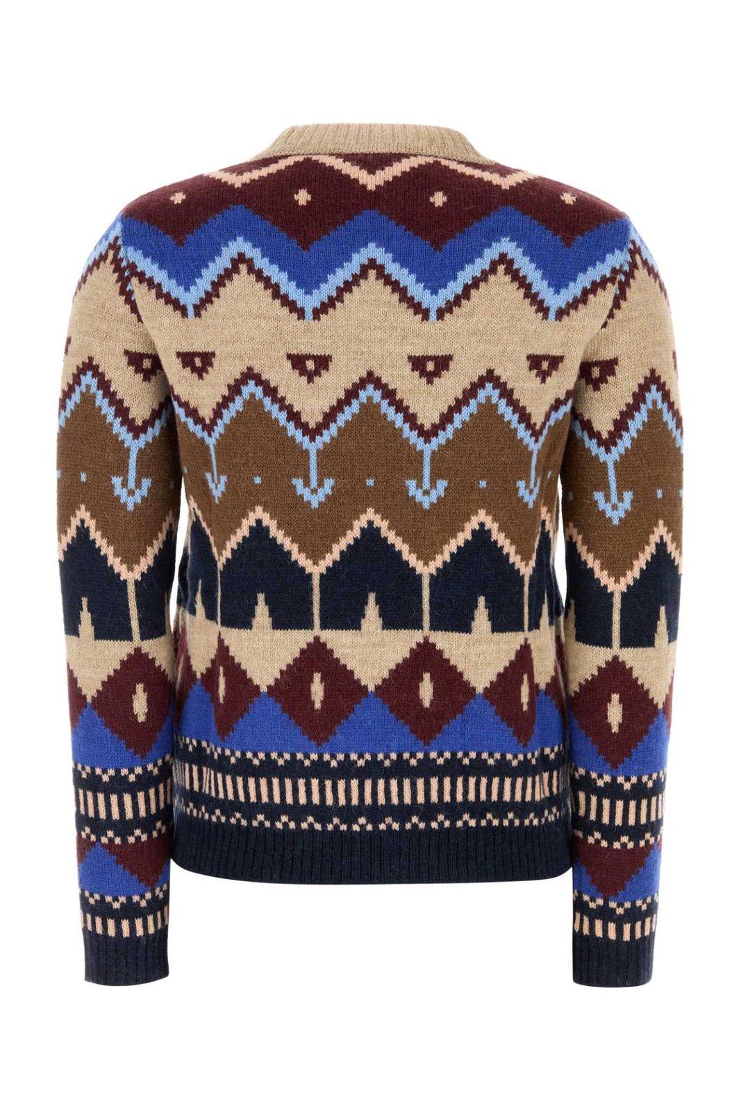 WEEKEND MAX MARA JACQUARD CREWNECK JUMPER 