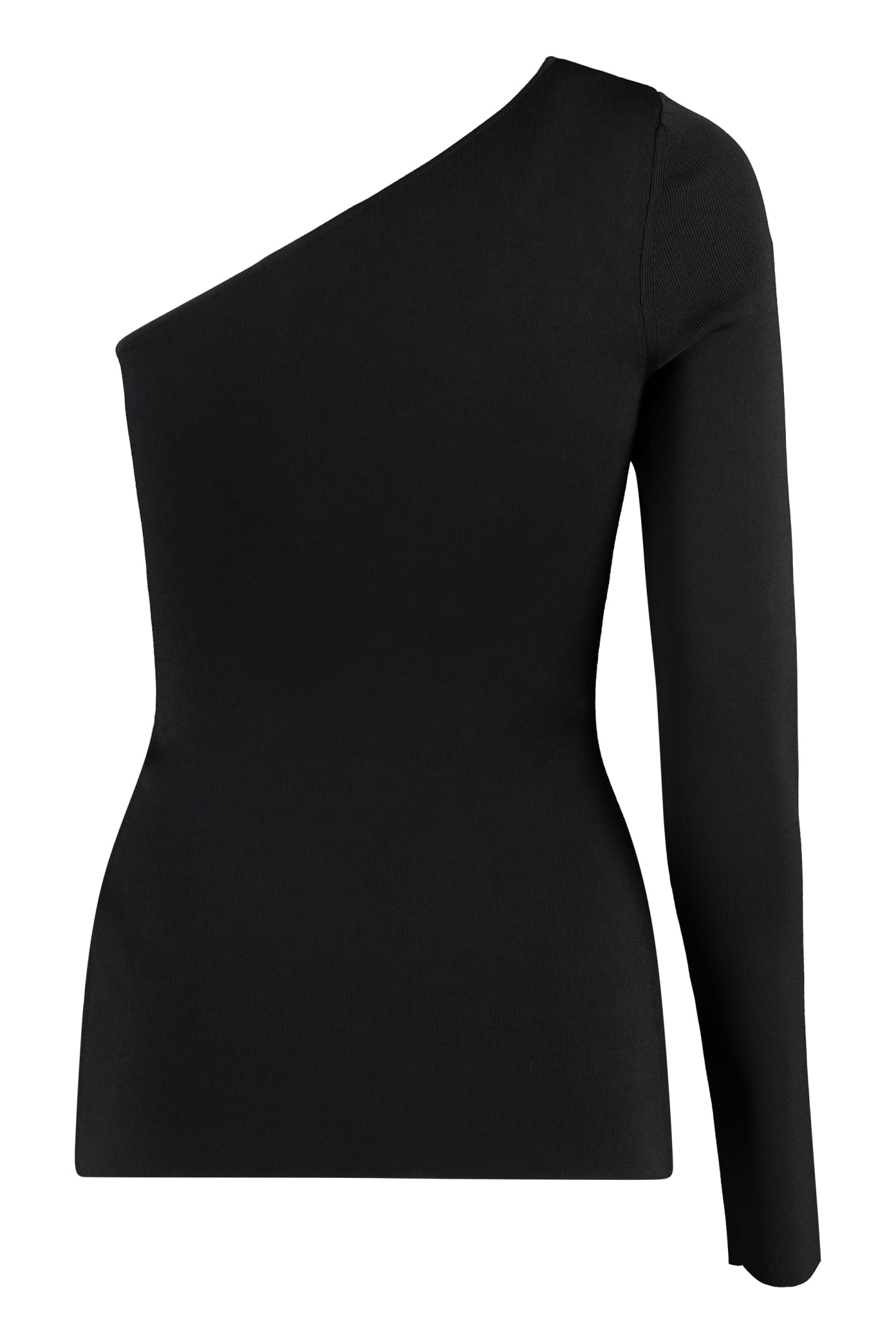 Shop Victoria Beckham One-shoulder Top In Black
