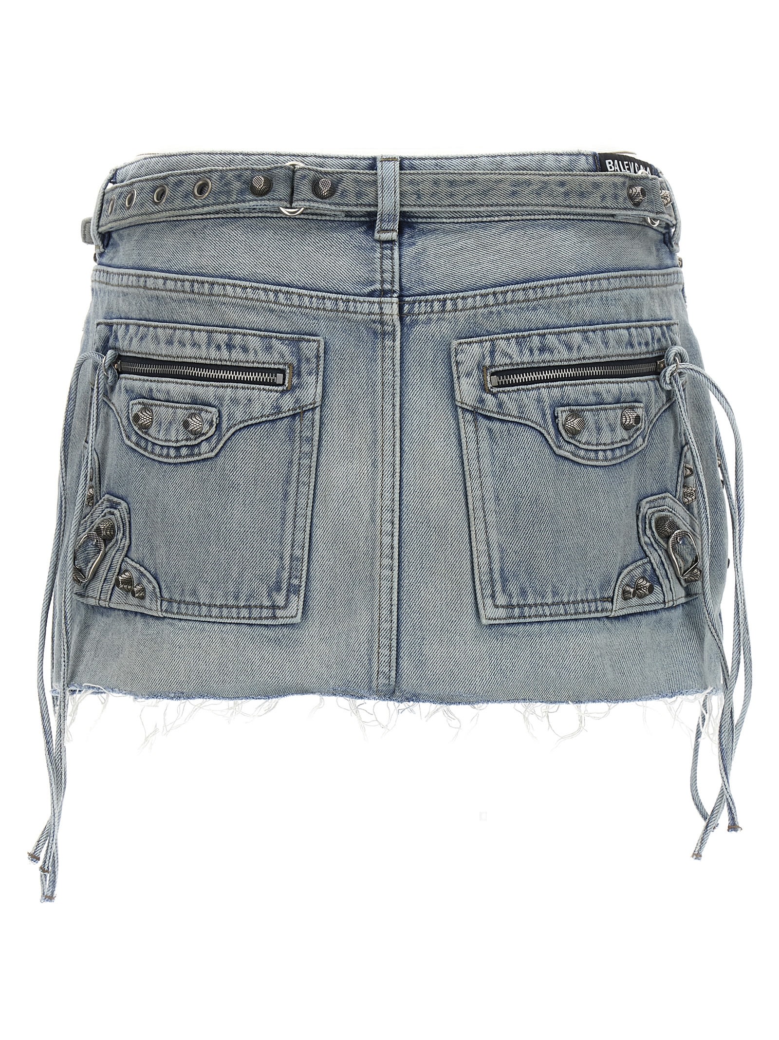 BALENCIAGA CAGOLE DENIM MINI SKIRT