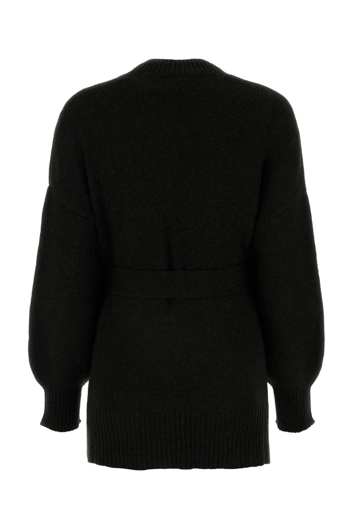 LE KASHA BLACK CASHMERE CARDIGAN