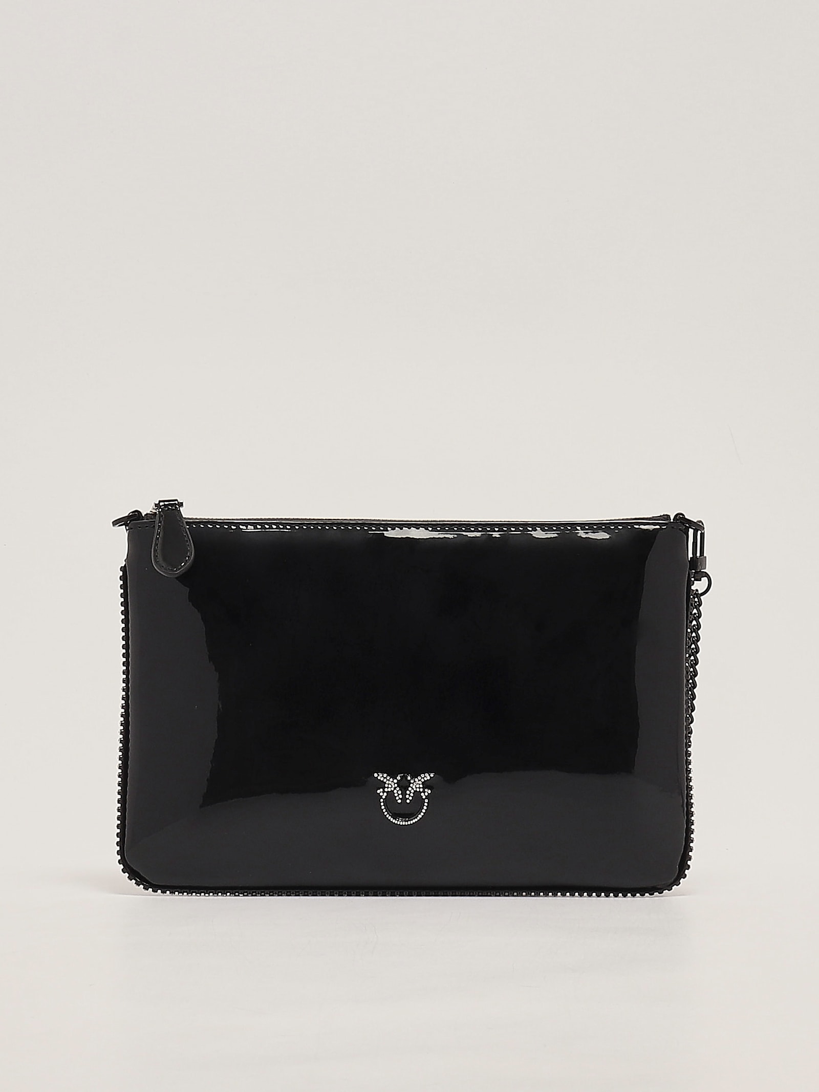 Pinko Flat Classic Clutch In Black