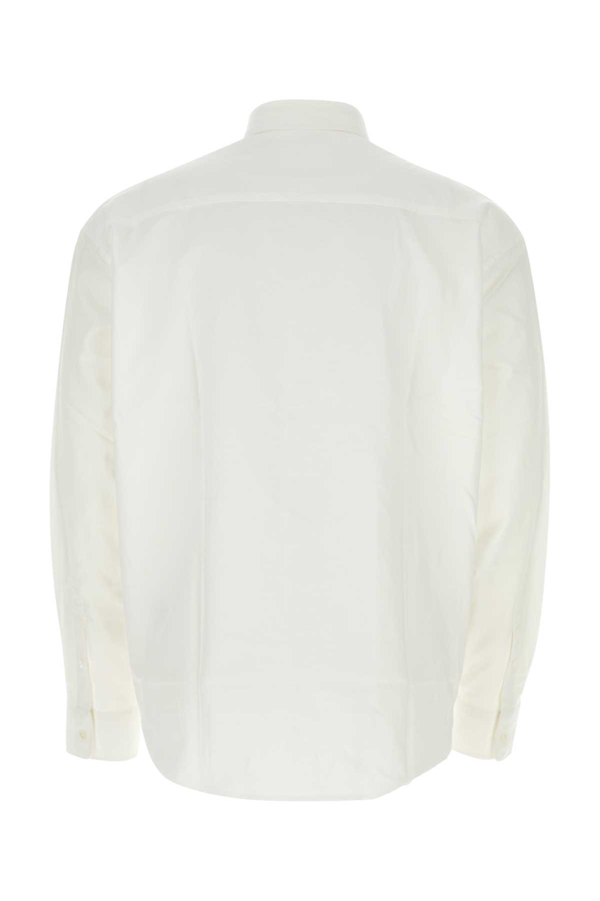 Ami Alexandre Mattiussi White Poplin Shirt In Naturalwhite