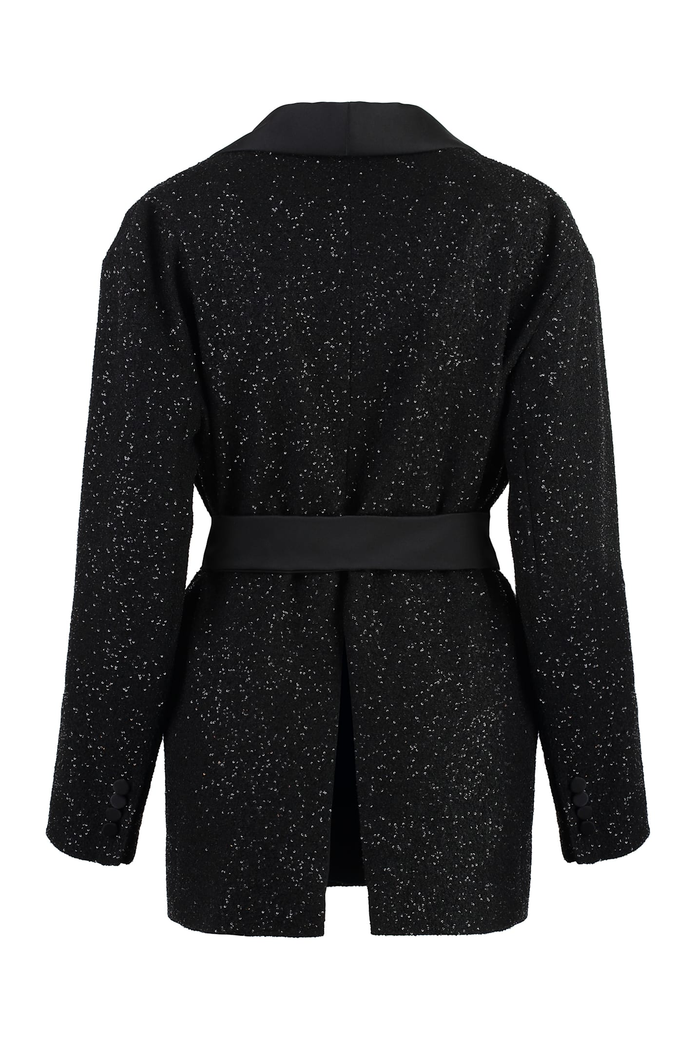 Shop Max Mara Pau Sequin Blazer In Black