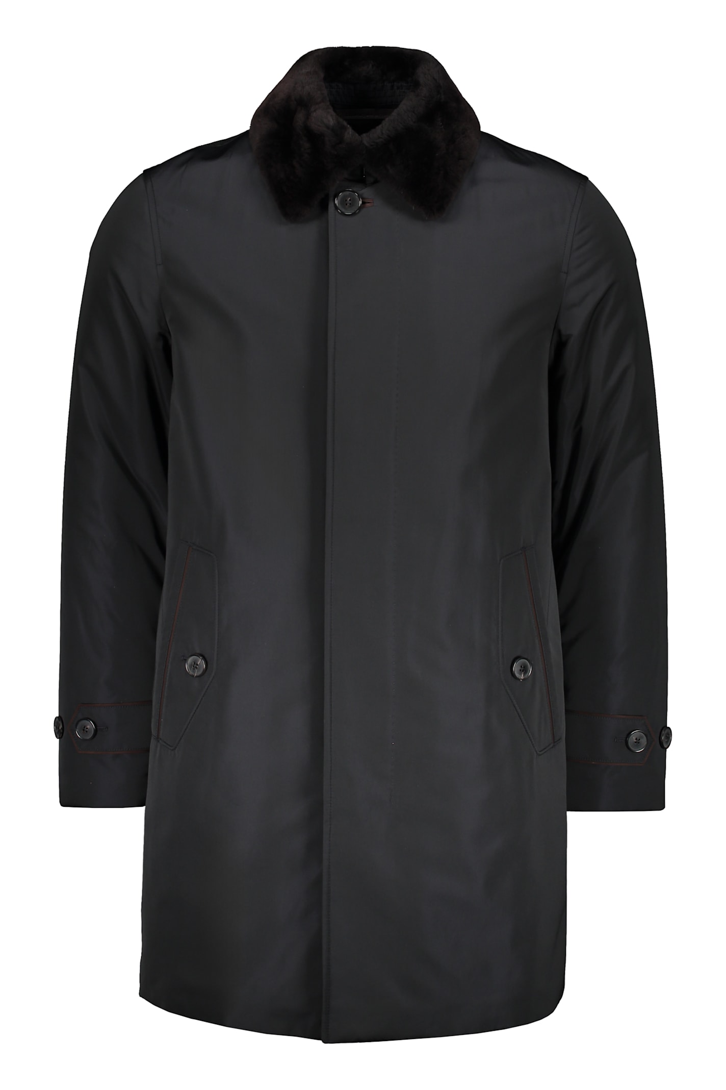 ZEGNA PADDED TECHNO FABRIC COAT 