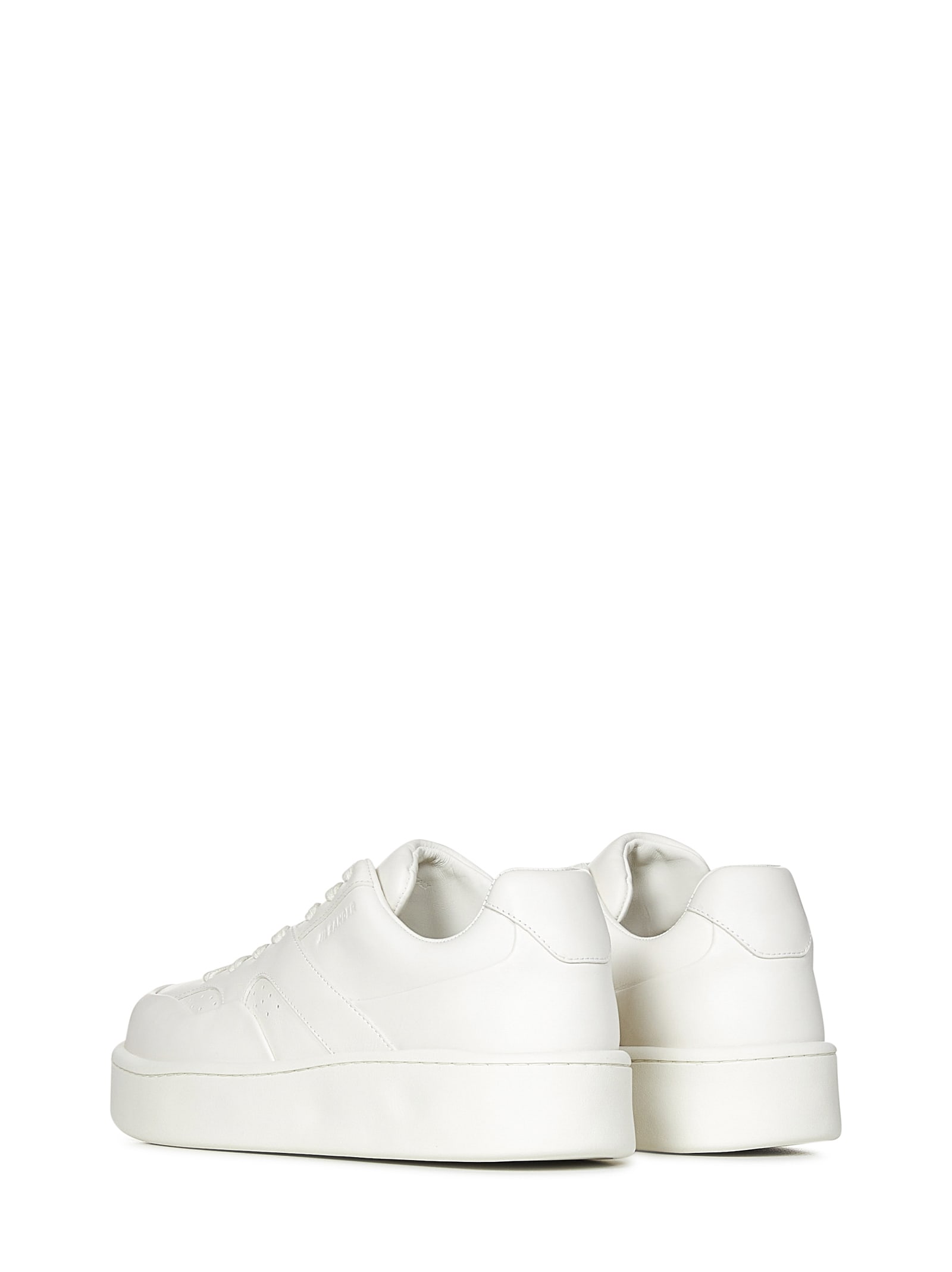 Shop Jil Sander Sporty Sneakers In White