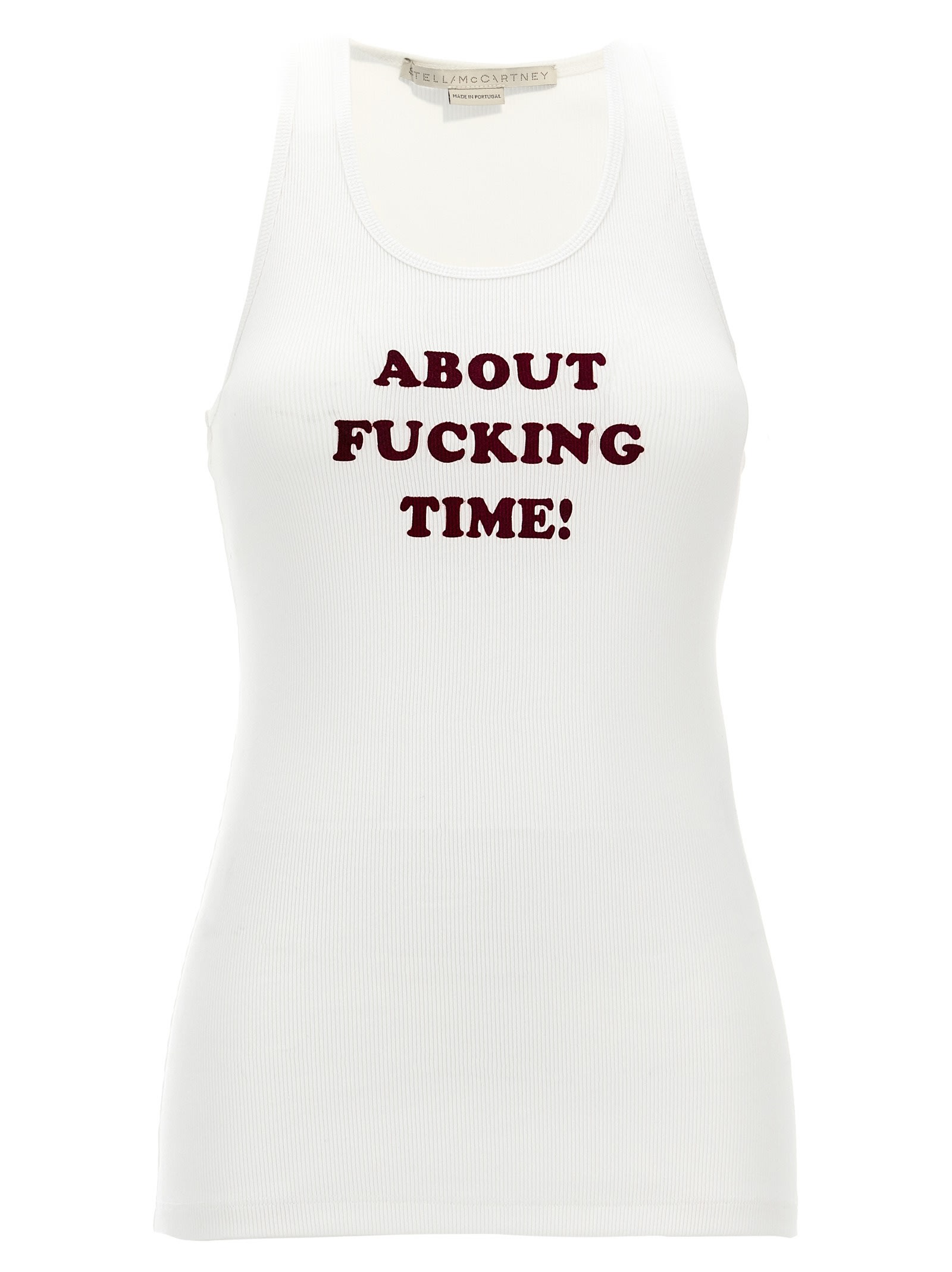 Shop Stella Mccartney About F* Time Tank Top In White