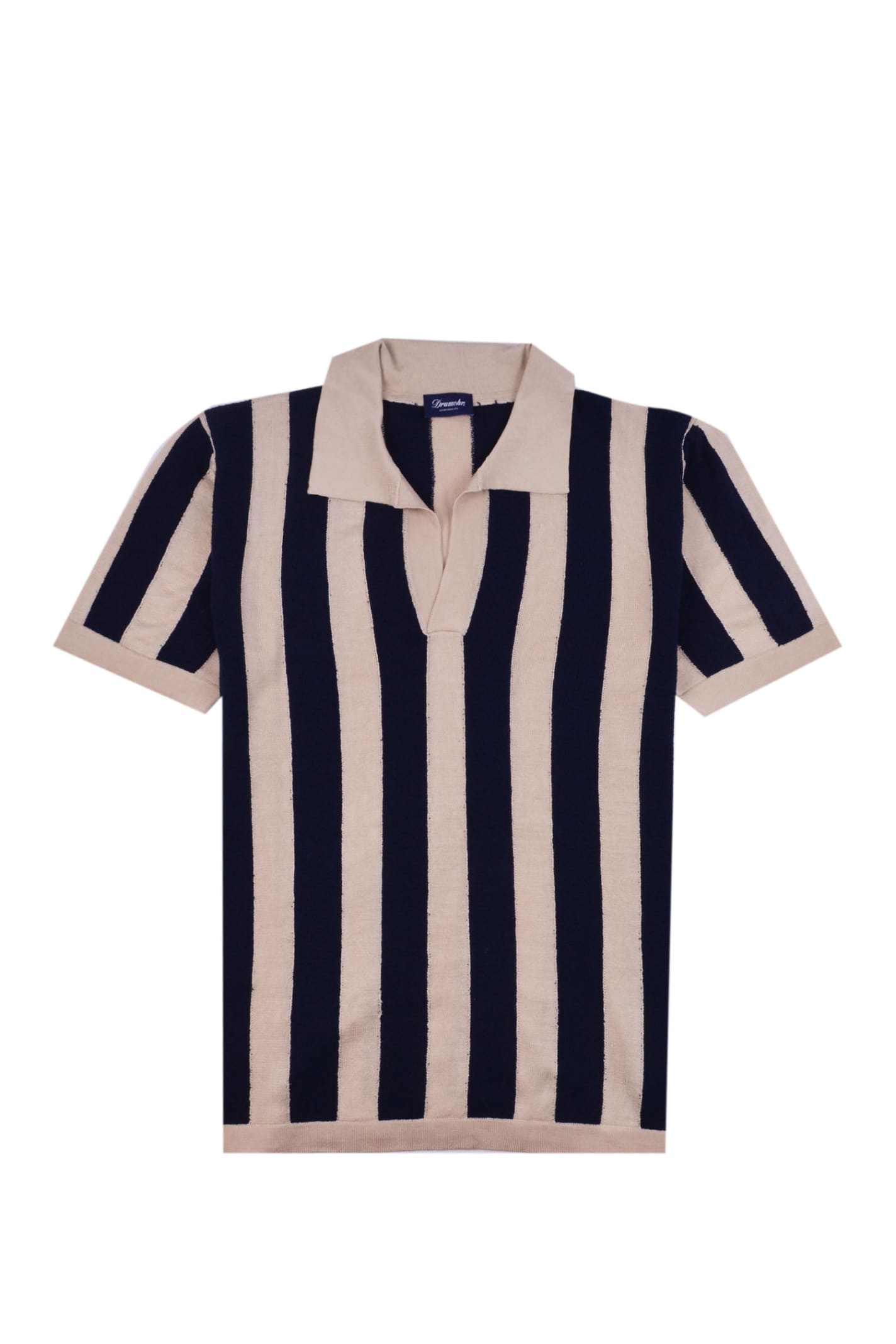 Shop Drumohr Striped Polo Shirt In Multicolour