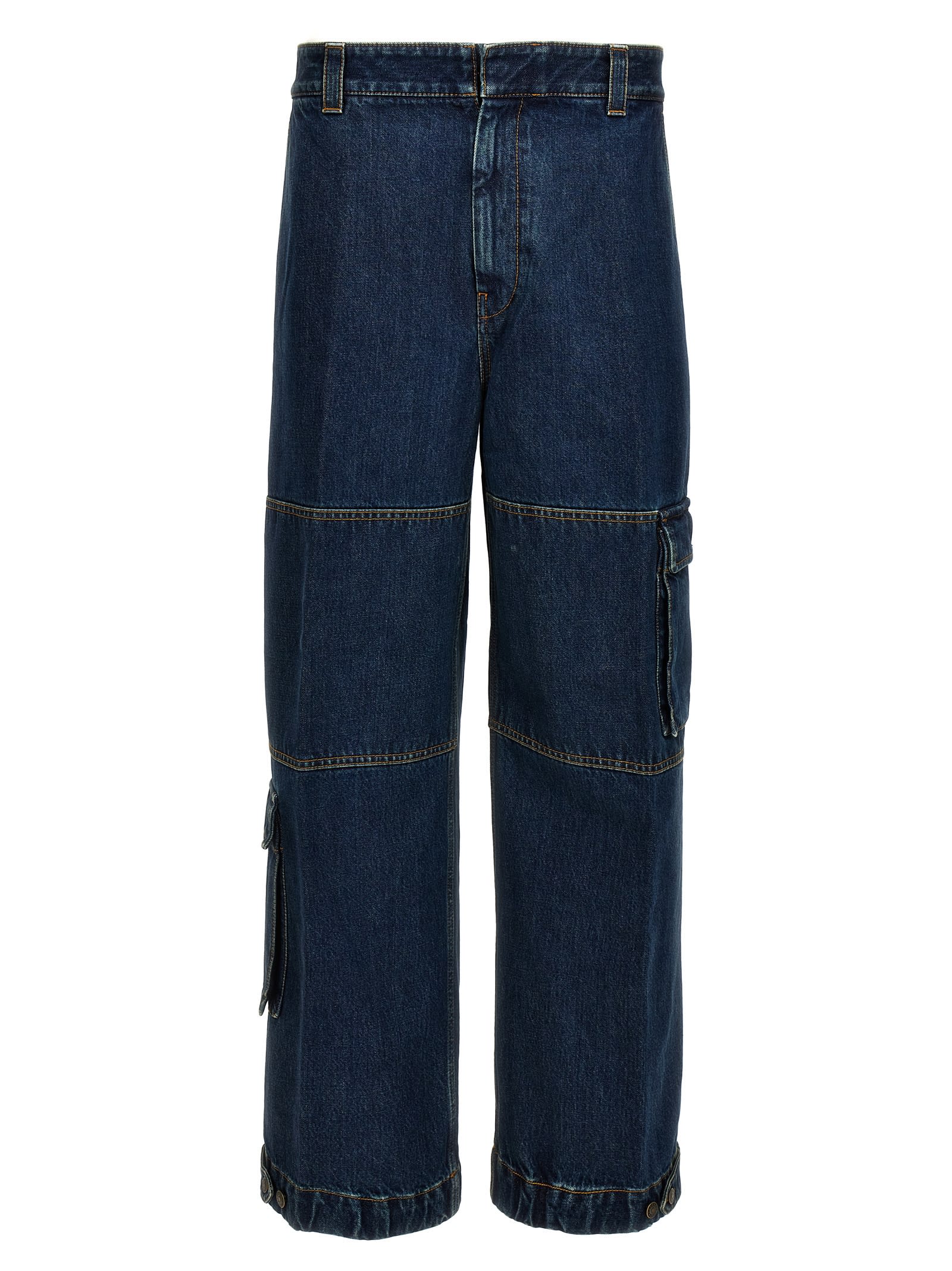 Shop Gucci Cargo Jeans In Blue