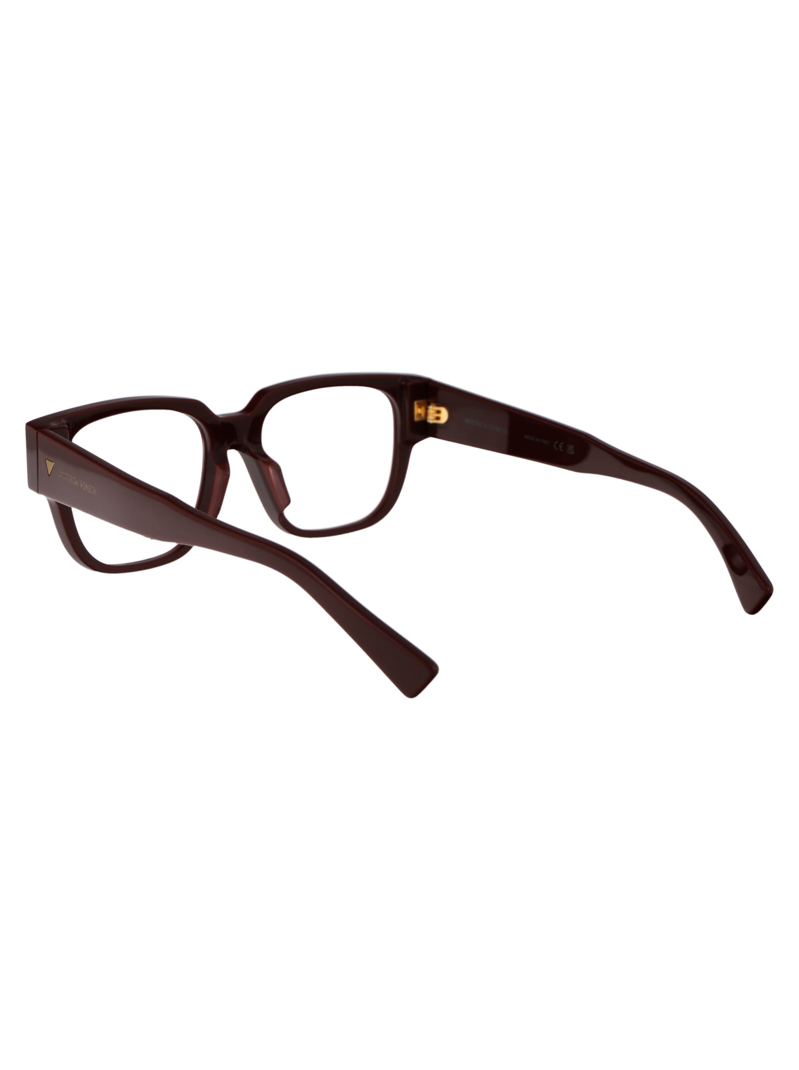 Bottega Veneta Bv1289o Glasses In 003 Burgundy Burgundy Transparent