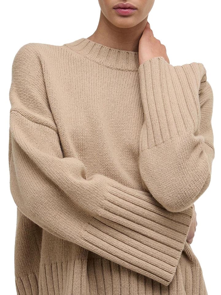 Barbour Sophia Knitted Jumper In Brown