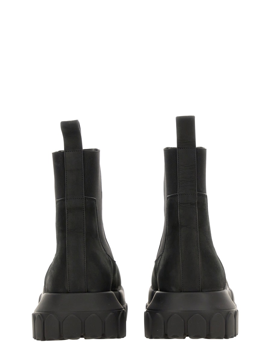 Rick Owens Leather Boot In Black
