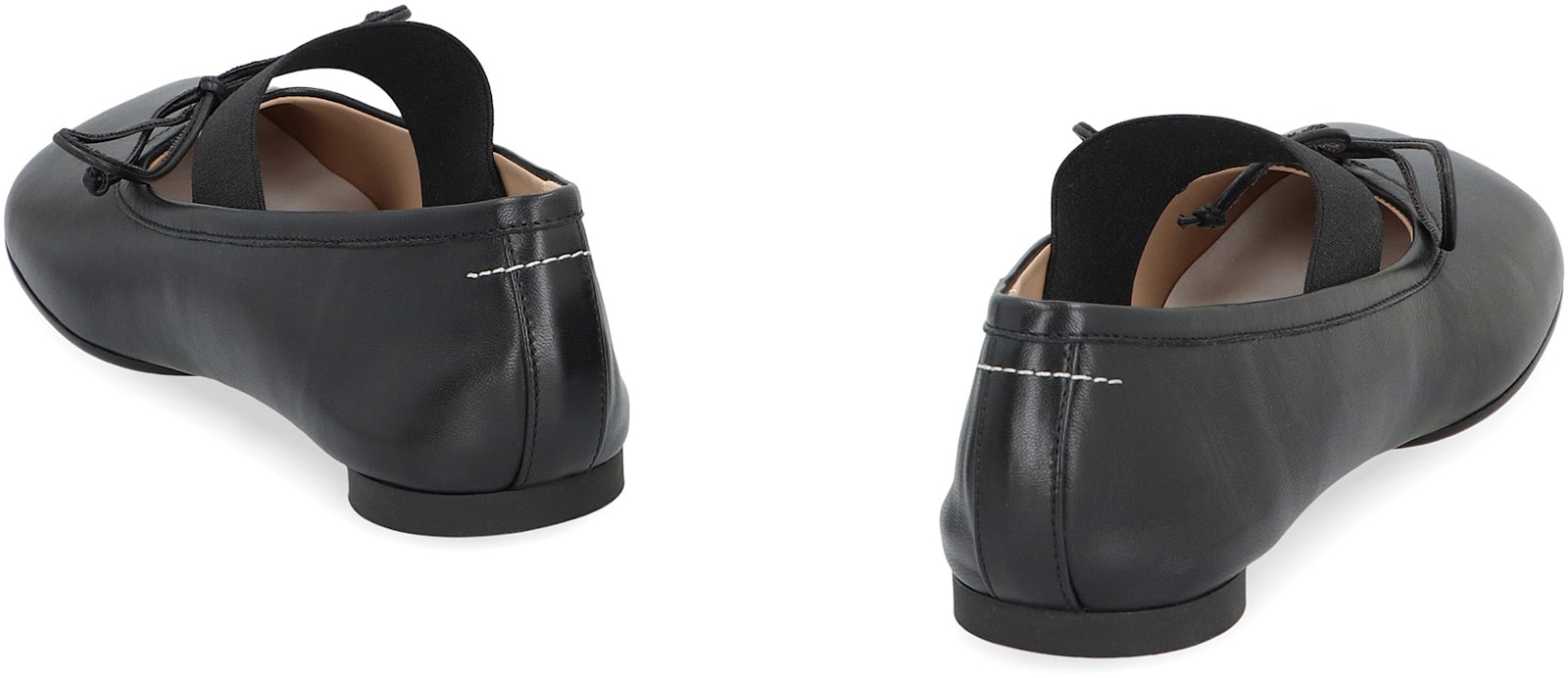 Shop Mm6 Maison Margiela Anatomic Leather Ballet Flats