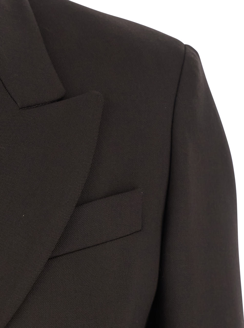 P.a.r.o.s.h Brown Double-breasted Jacket With Notched Revers In Wool Blend Woman In Brown