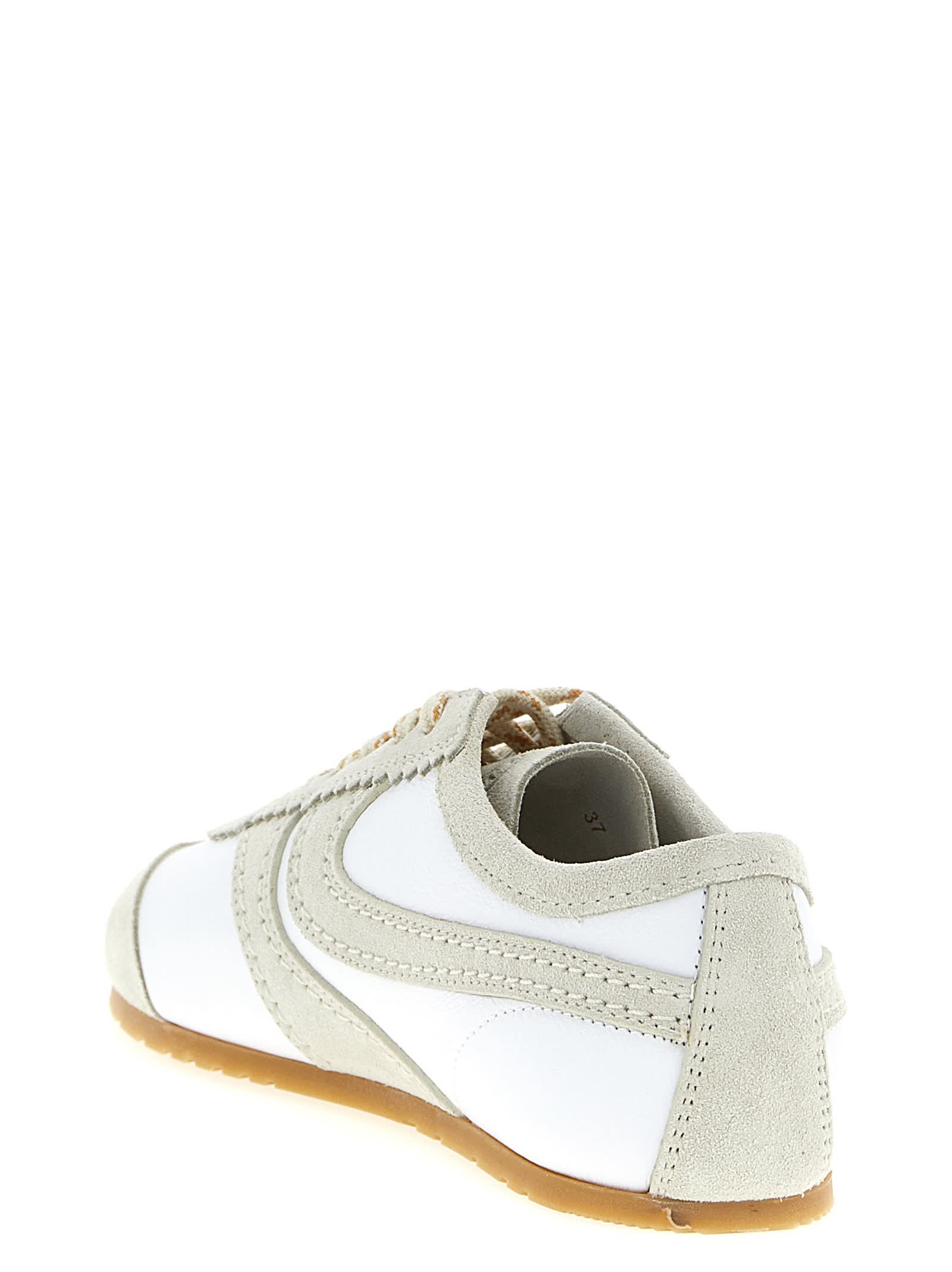 Dries Van Noten Leather Sneaker In White