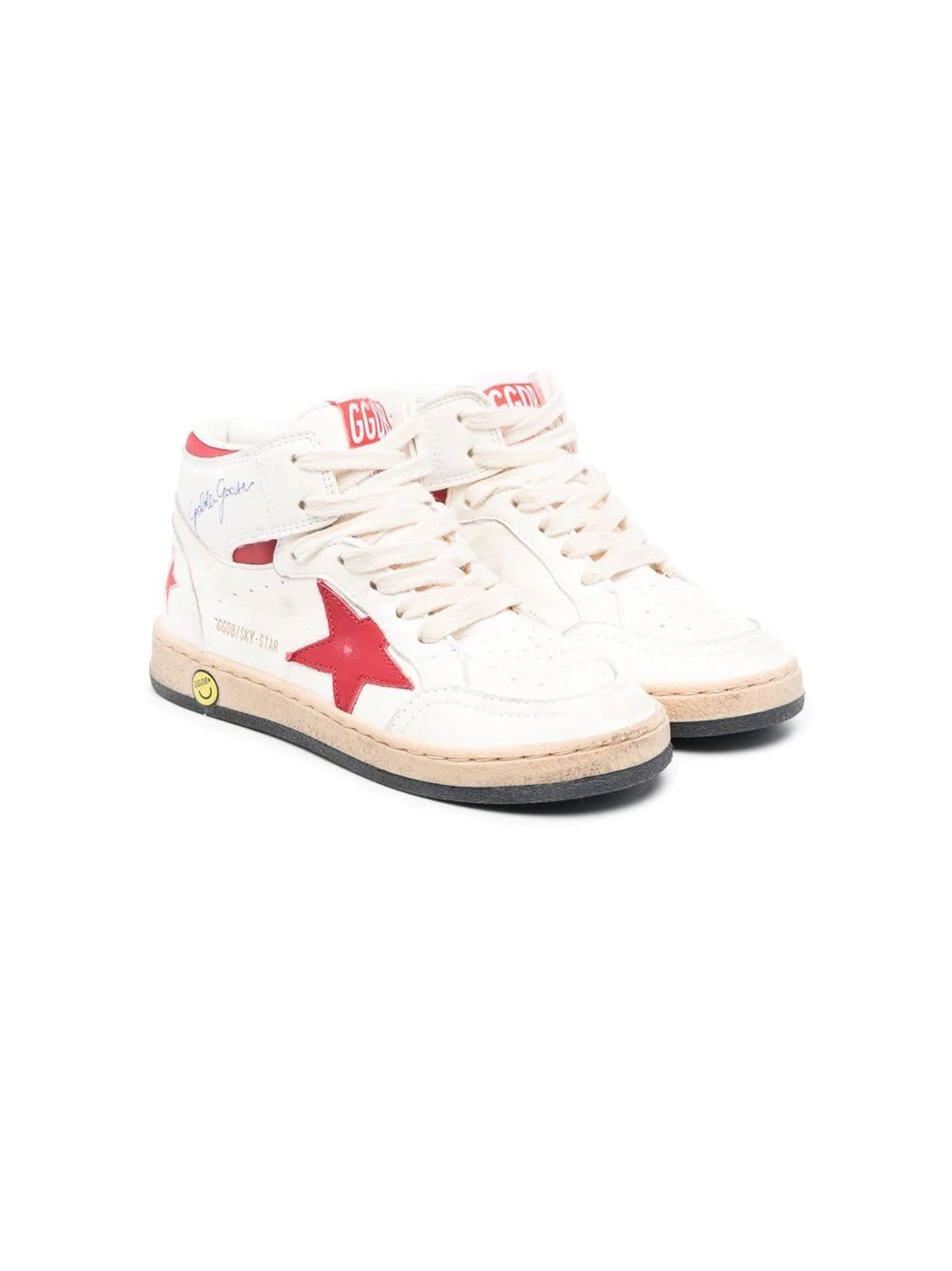 Golden Goose White Calf Leather Sneakers