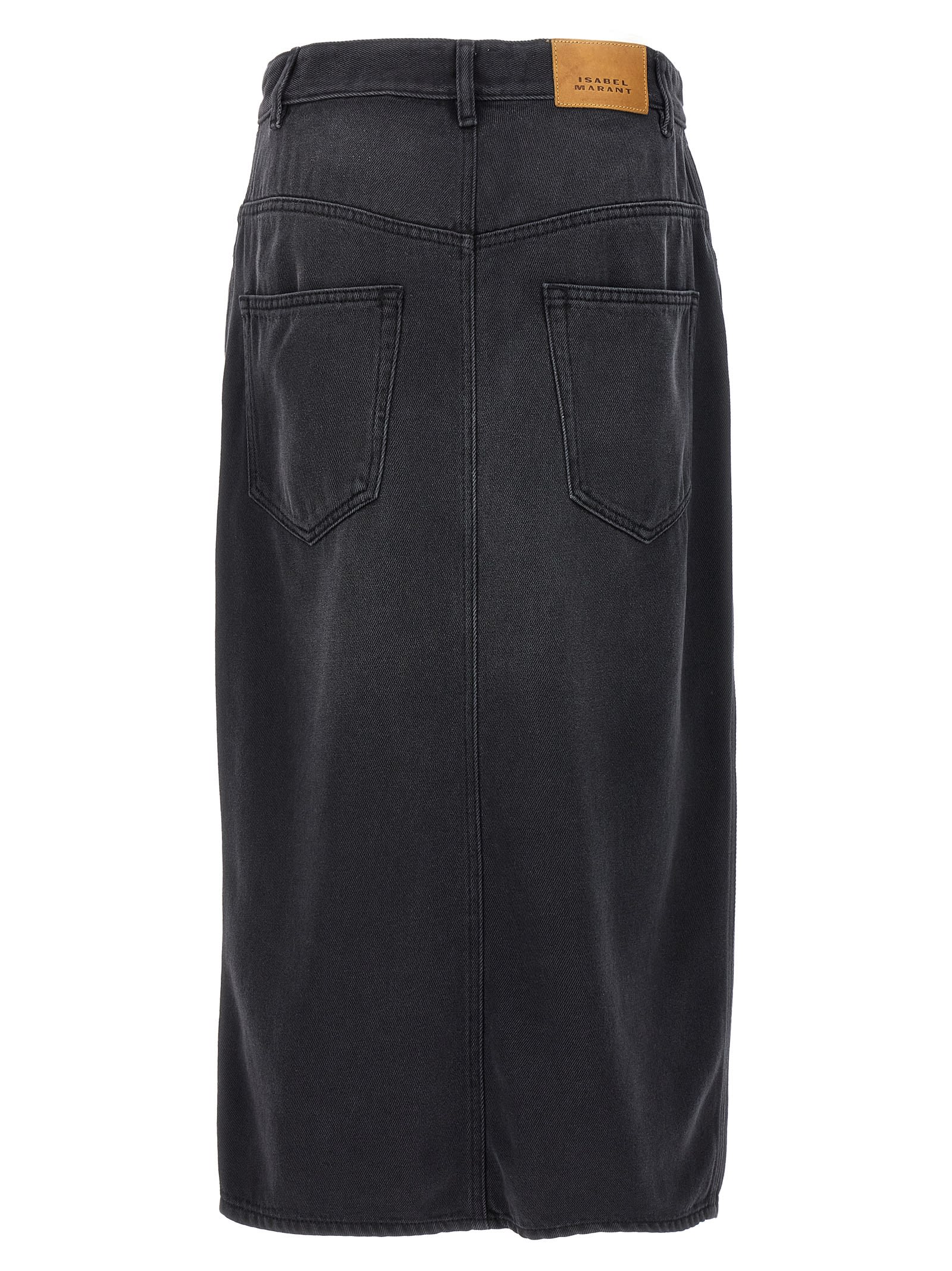 Shop Isabel Marant Tilauria Skirt In Black