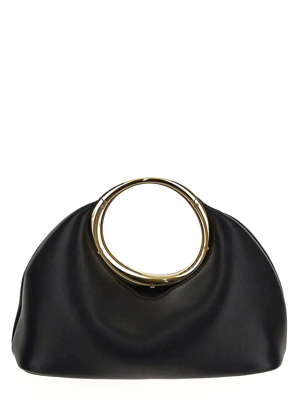 Jacquemus Small Calino Leather Top Handle Bag In Black