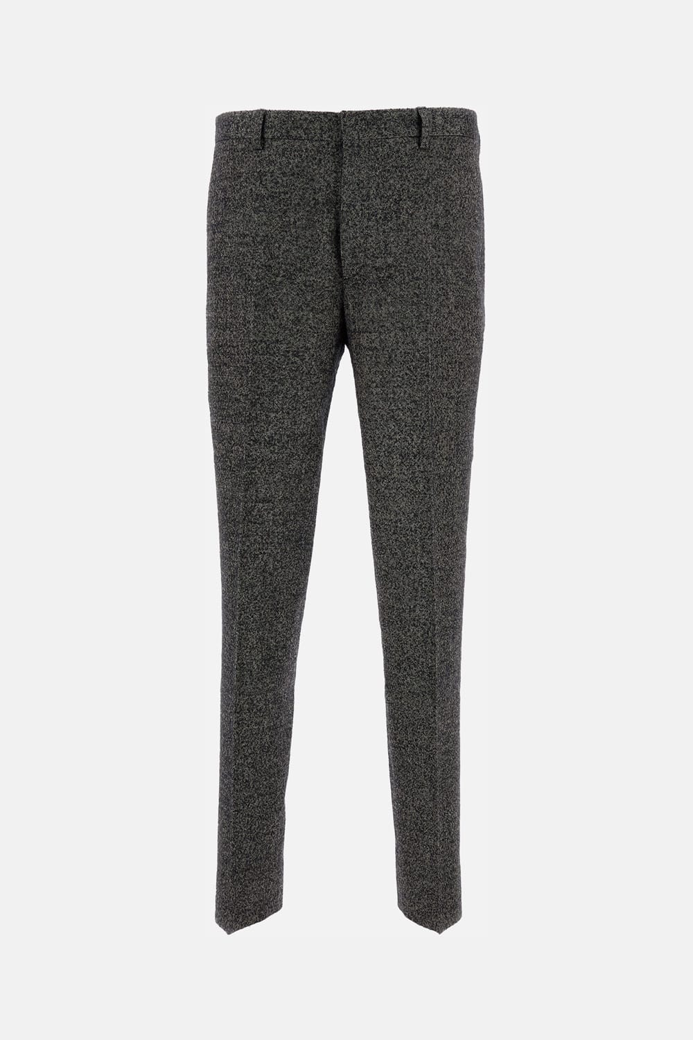 Cellar Door Pleated Wool Trousers In Gray