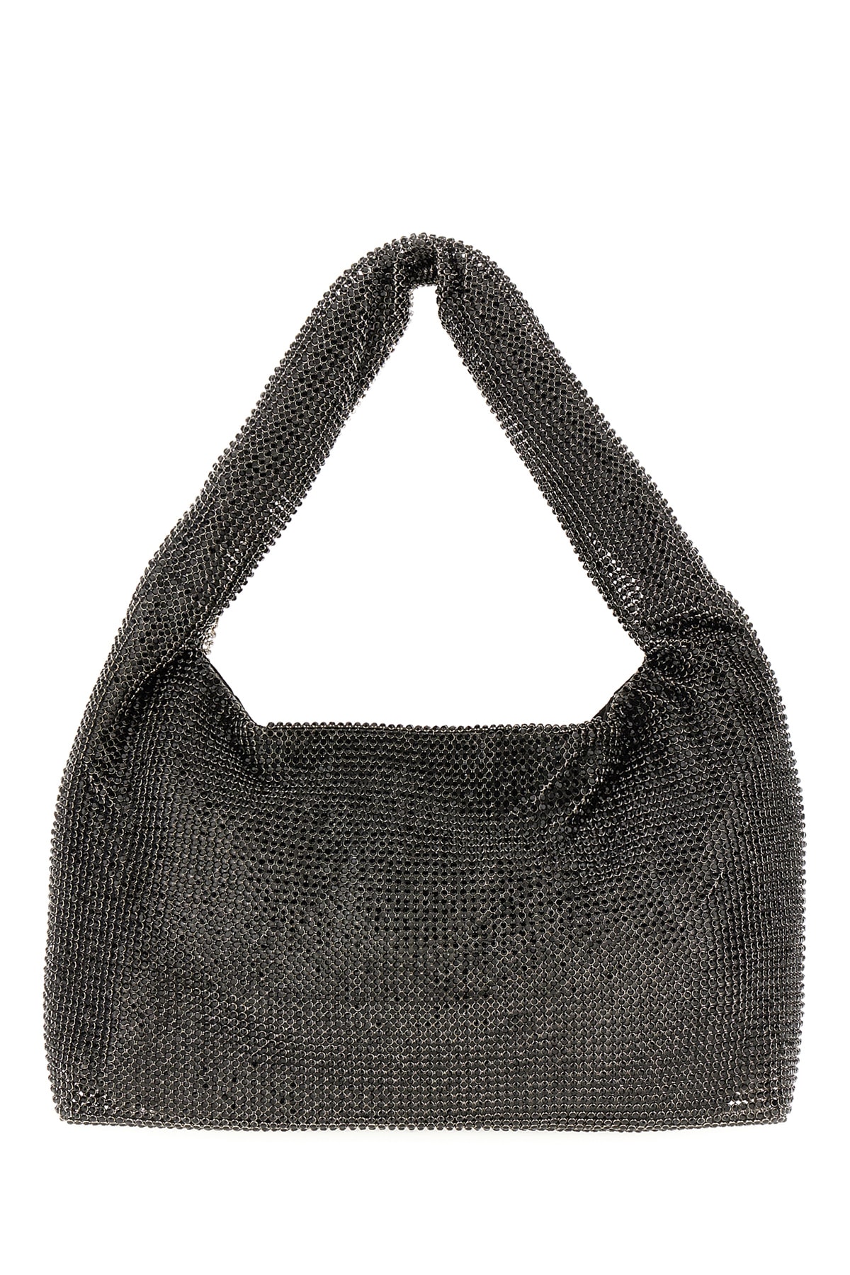 Kara Embellished Mesh Armpit Mini Handbag In Black