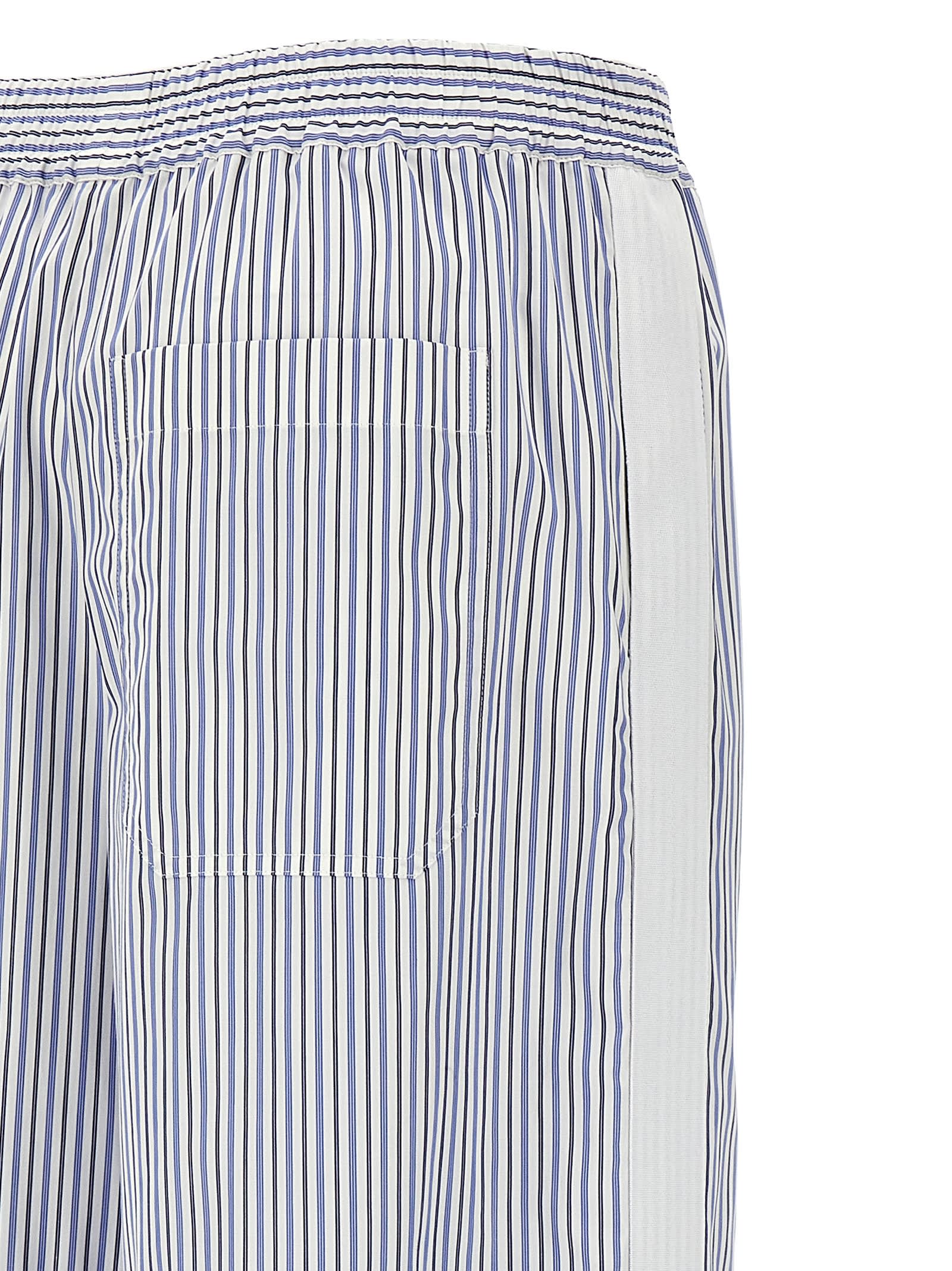 Stella Mccartney Relaxed Fit Trousers Featuring Striped Detailing In Light Blue
