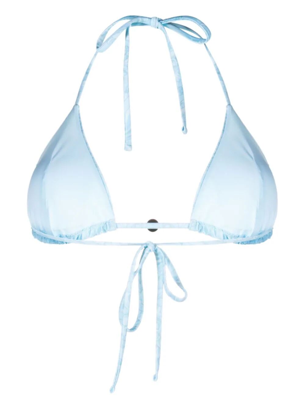 Shop Versace Swim Bikini Lycra Vita Recycled Barocco Ss92 All Over In Pale Blue