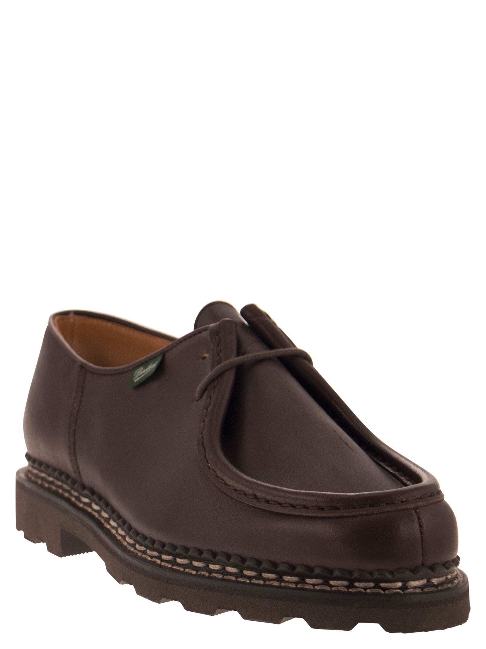 Shop Paraboot Michael - Leather Derby In Brown