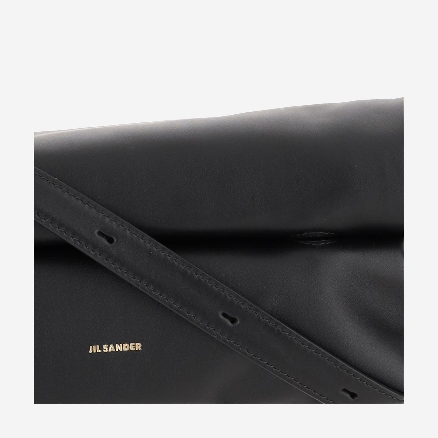 Shop Jil Sander Small Rollup Shoulder Bag In Black