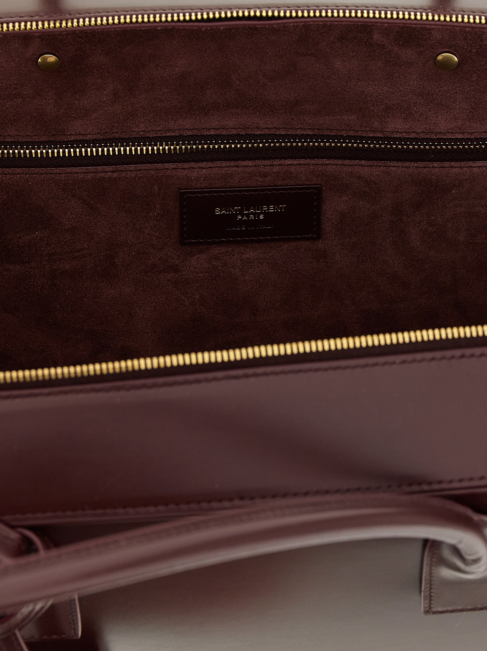 Saint Laurent Sac De Jour In Box Shoulder Bag In Burgundy