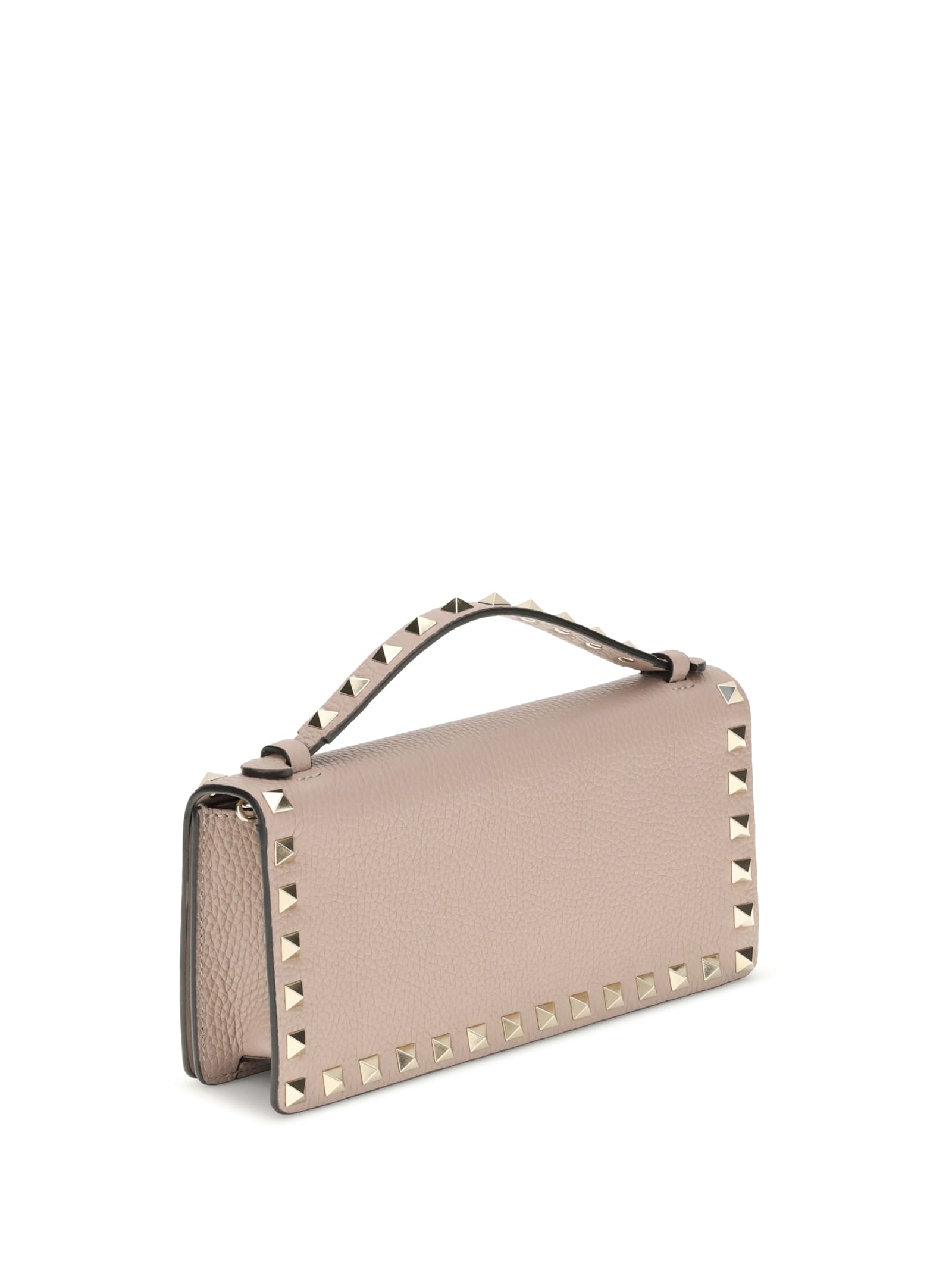 Valentino Wallet With Chain In Neutral