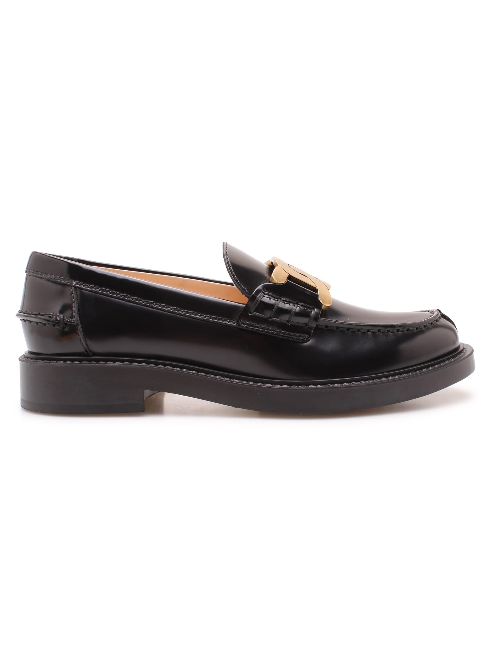 Tod's Tods Chain Details Leather Loafers