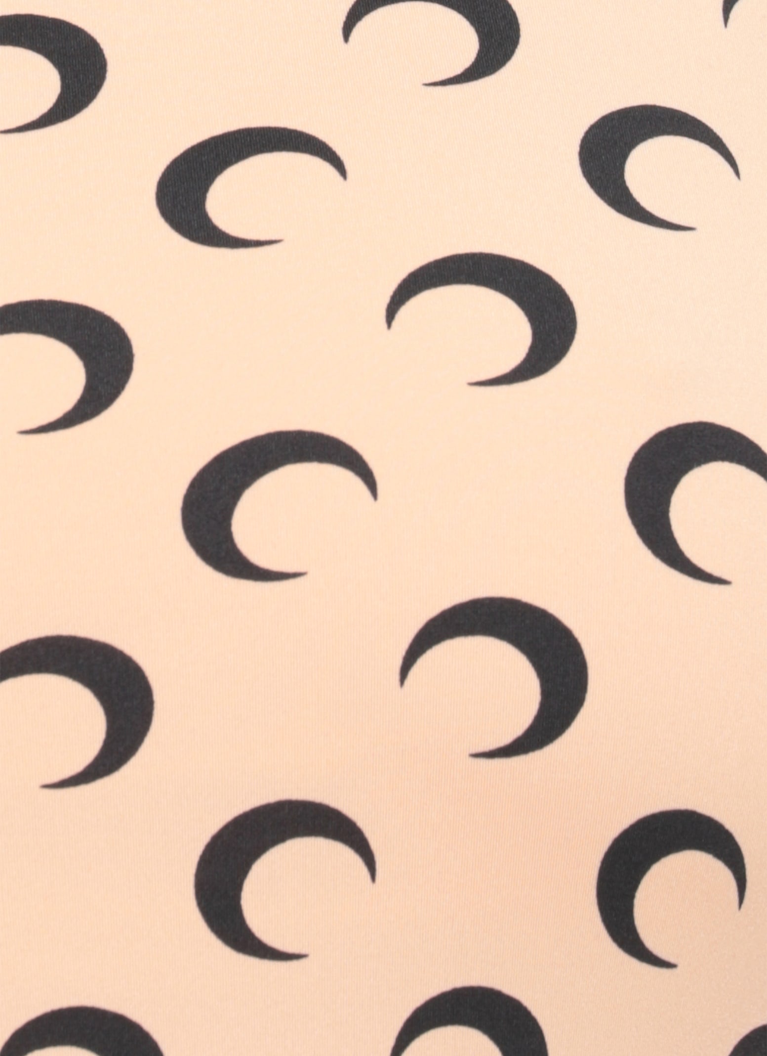 Marine Serre Moon Printed Jersey Ls Squareneck Top In Pink