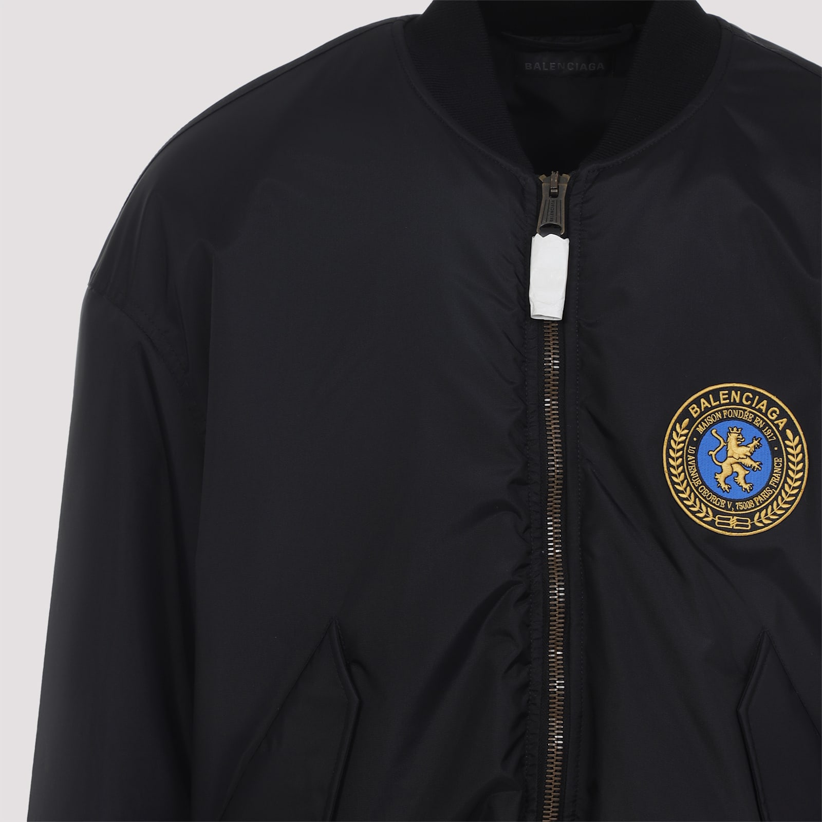 Balenciaga Bomber Jacket In Technical Fabric In Black
