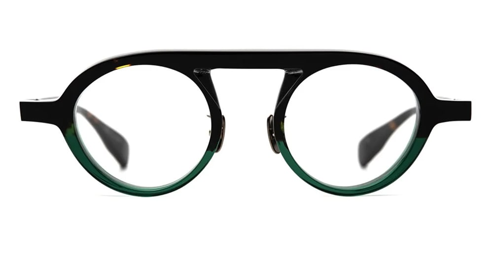 Shop Factory900 Rf 190 - Black / Tortoise / Green Rx Glasses In Black/tortoise