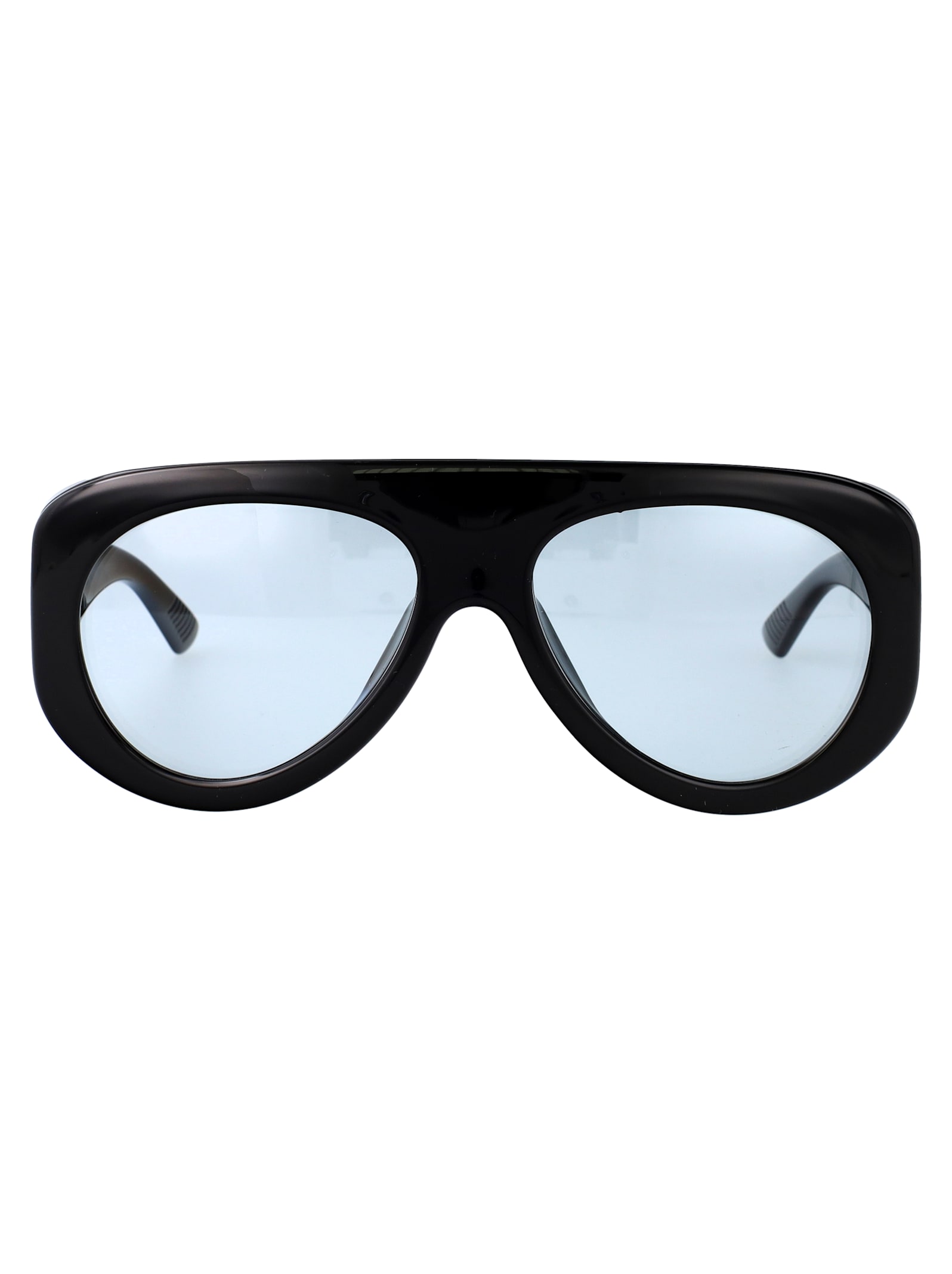Bottega Veneta Bv1362s Linea Ribbon Bv1362s 006 Black Green Sunglasses