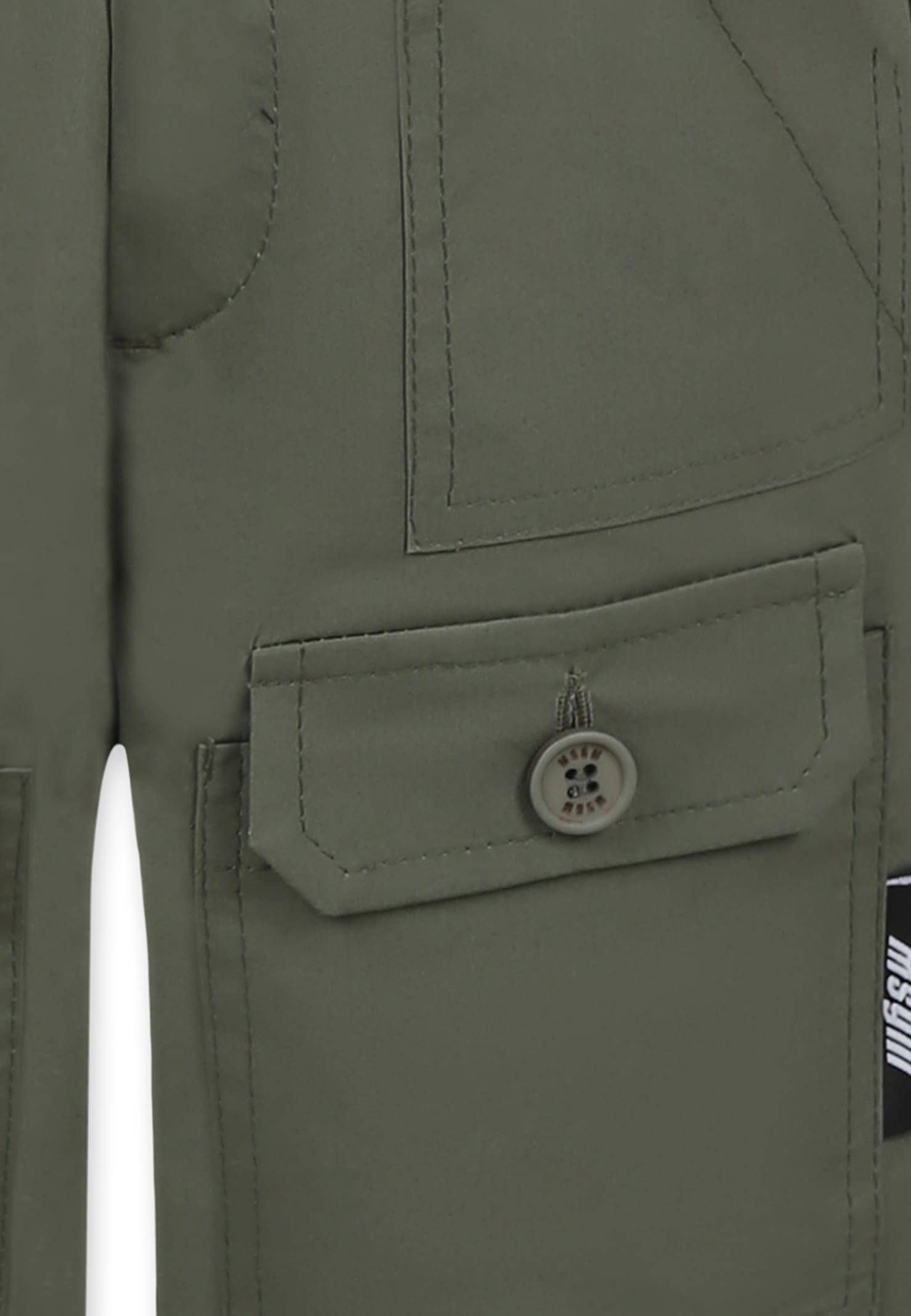 Shop Msgm Green Shorts For Boy
