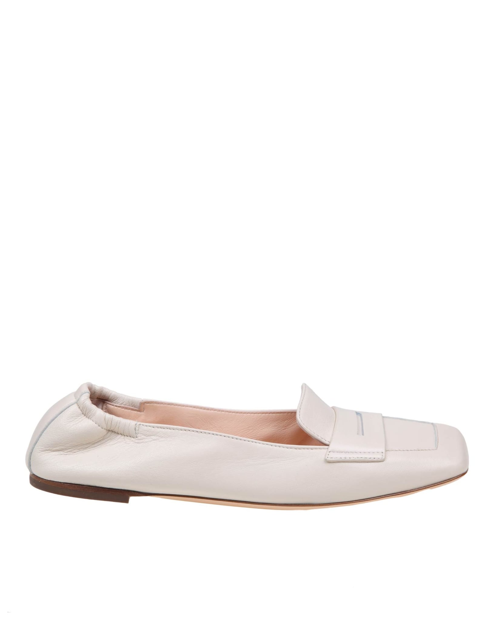 Rina Loafers In Chalk Color Leather