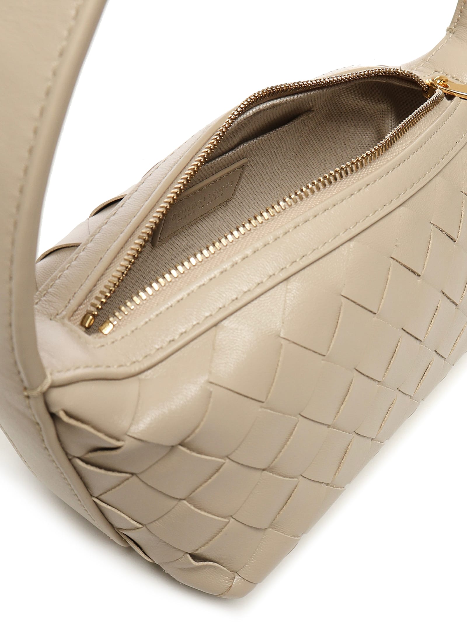 Bottega Veneta Leather Mini Bag With Woven Pattern
