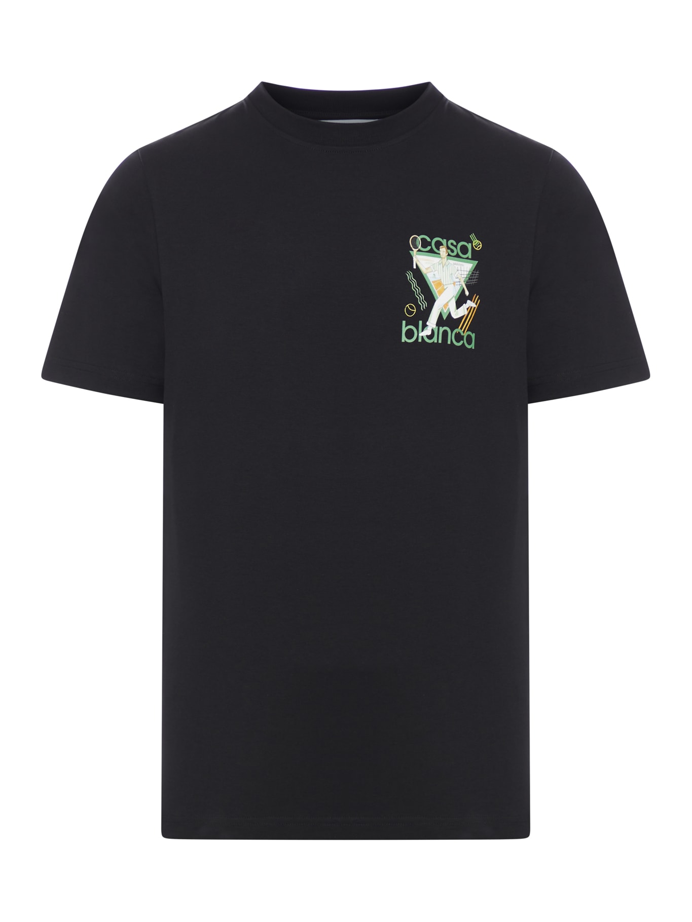 Shop Casablanca Le Jeu Printed Unisex T-shirt In Black Le Jeu