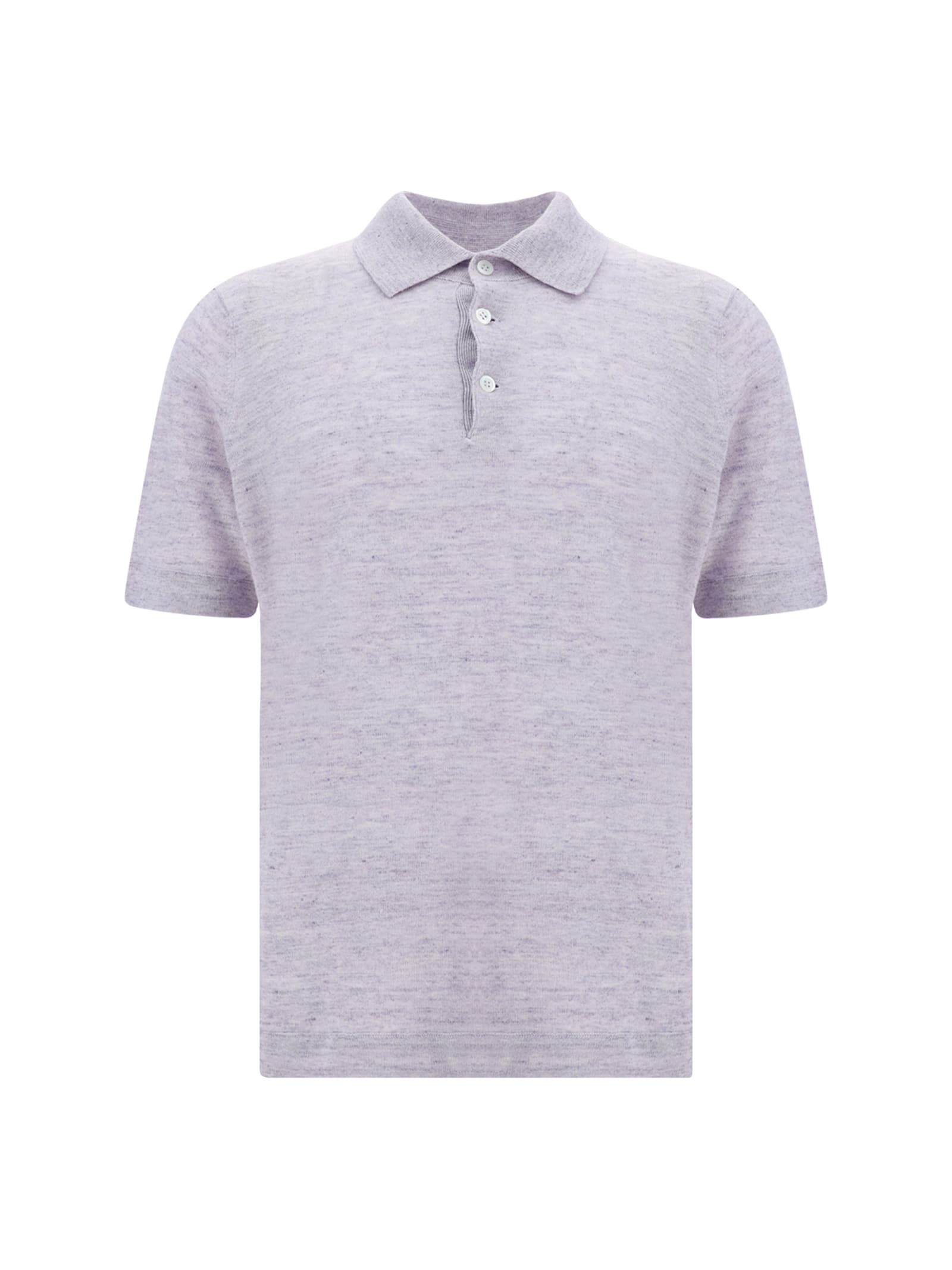 Brunello Cucinelli Linen Polo Shirt In C2361