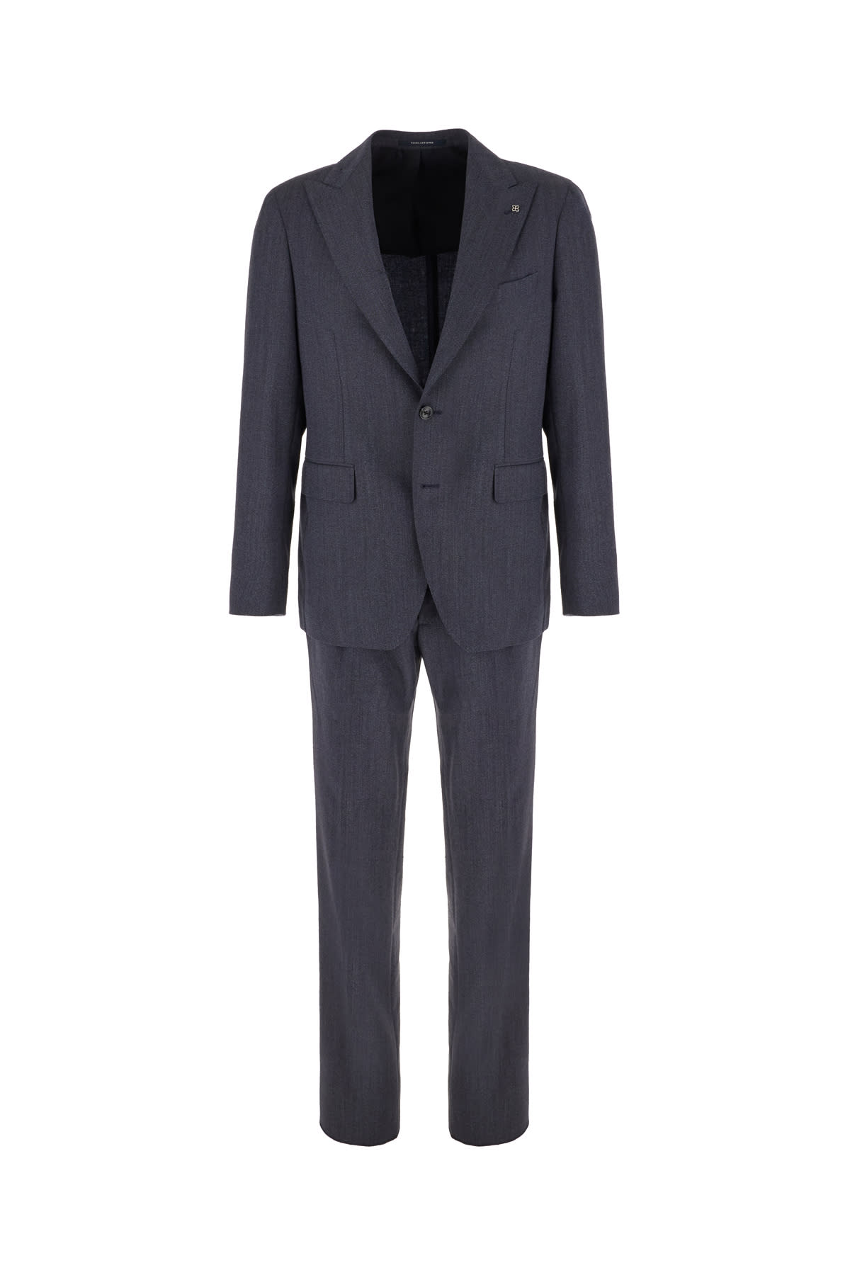 Tagliatore Melange Blue Wool Suit In I3012