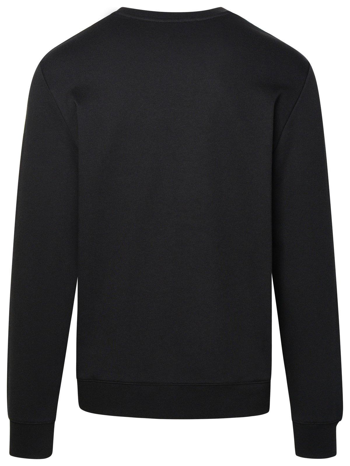 Shop Apc Upside Down Logo Printed Crewneck Sweater In Black