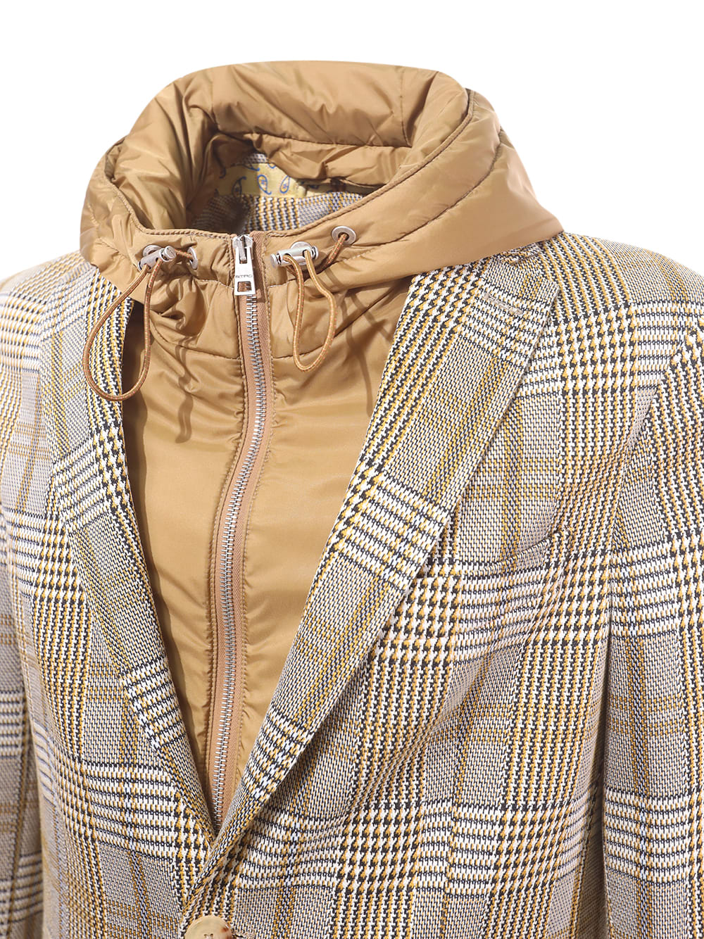 Shop Etro Single-breasted Jacket With Bib In Beige